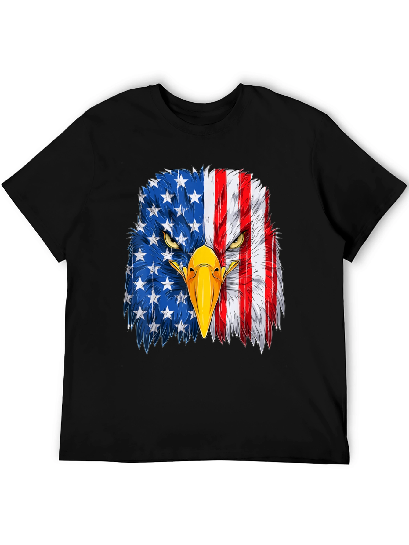 Black American Eagle Flag Graphic T-Shirt view 5