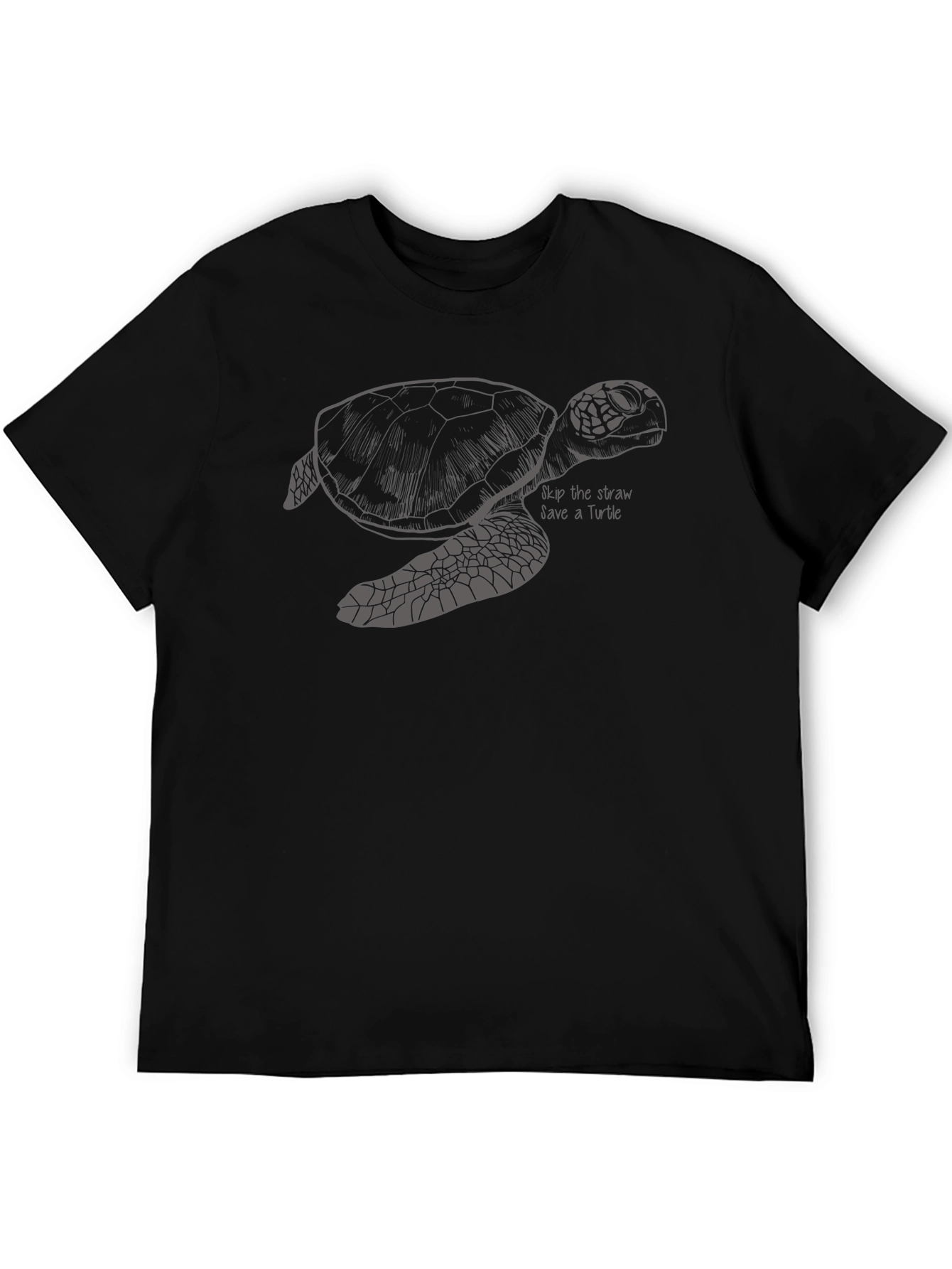 Black Save a Turtle Black Tee view 5