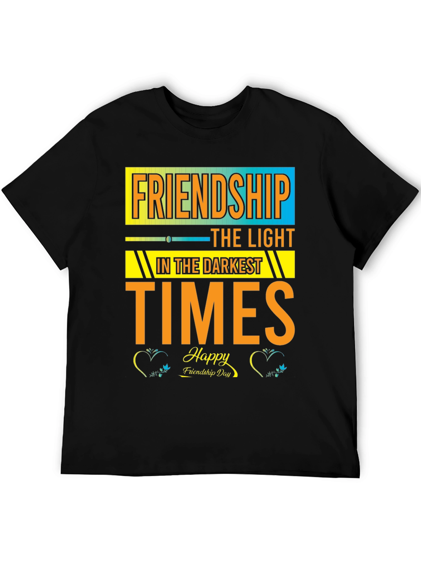 Black Friendship Day Graphic T-Shirt view 5