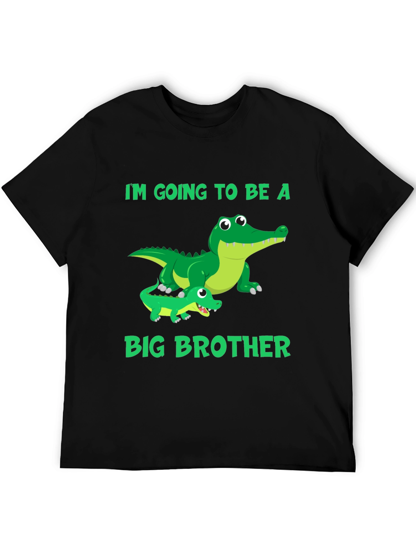 Black I'm Going to Be a Big Brother Gator T-Shirt view 5