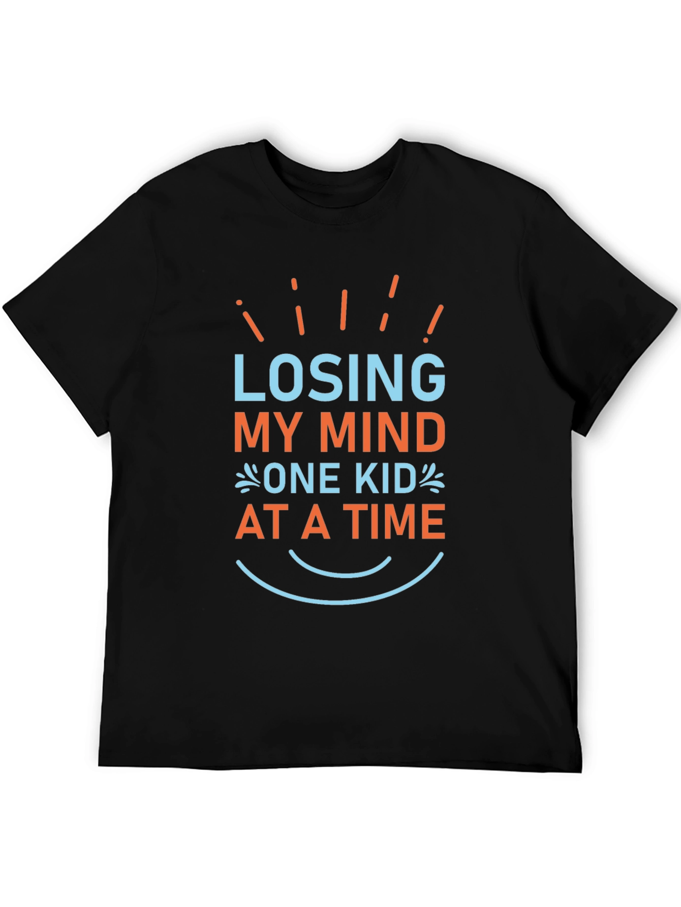 Black Losing My Mind One Kid at a Time Graphic Tee view 5