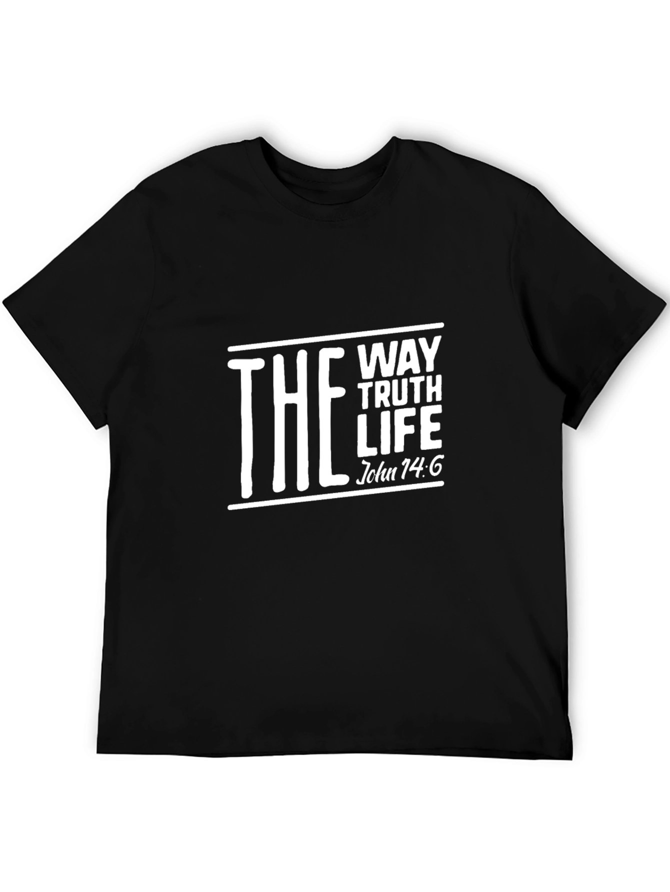 Black The Way Truth Life T-Shirt Christian John 14:6 view 5
