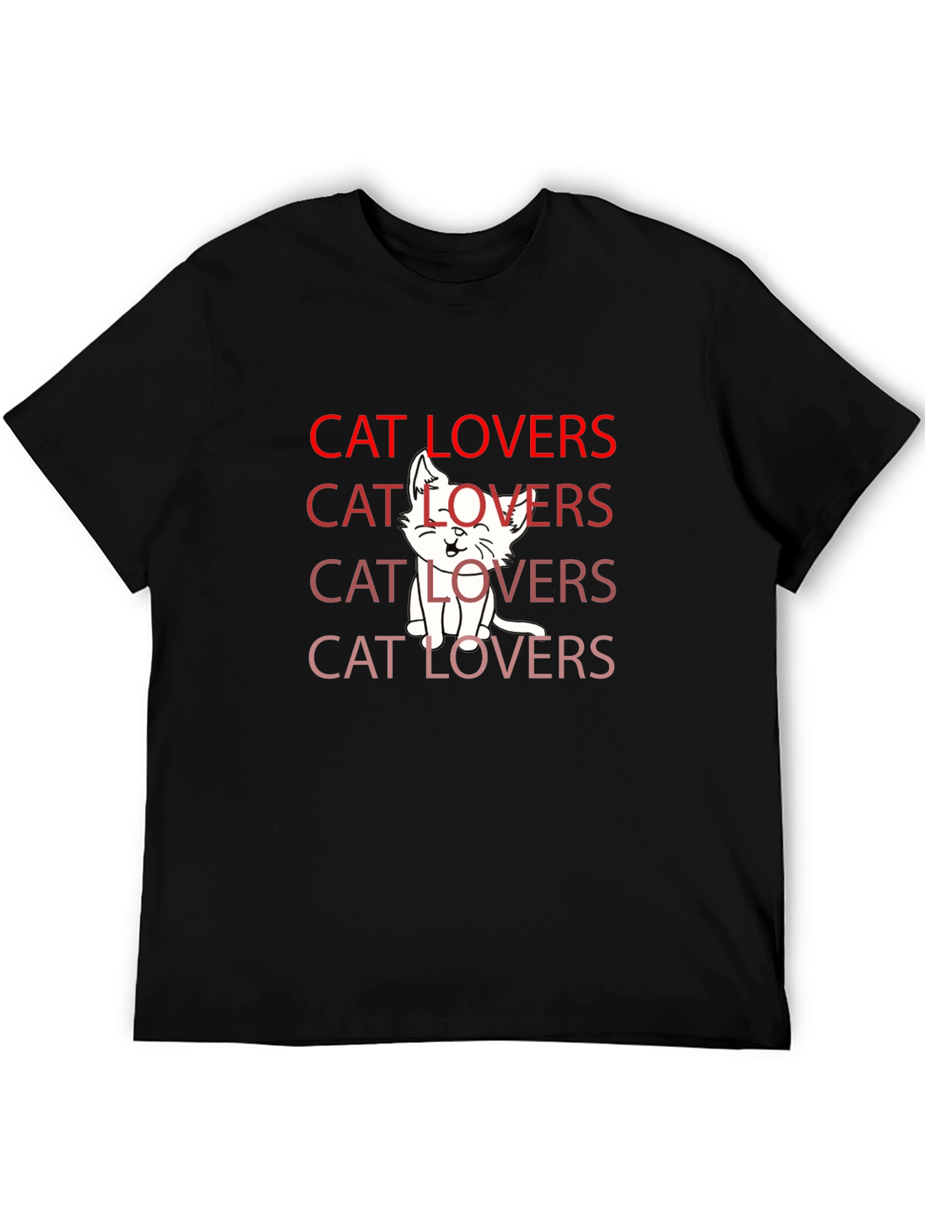 Black Cat Lovers T-Shirt - Cute Kitten Graphic Tee view 5