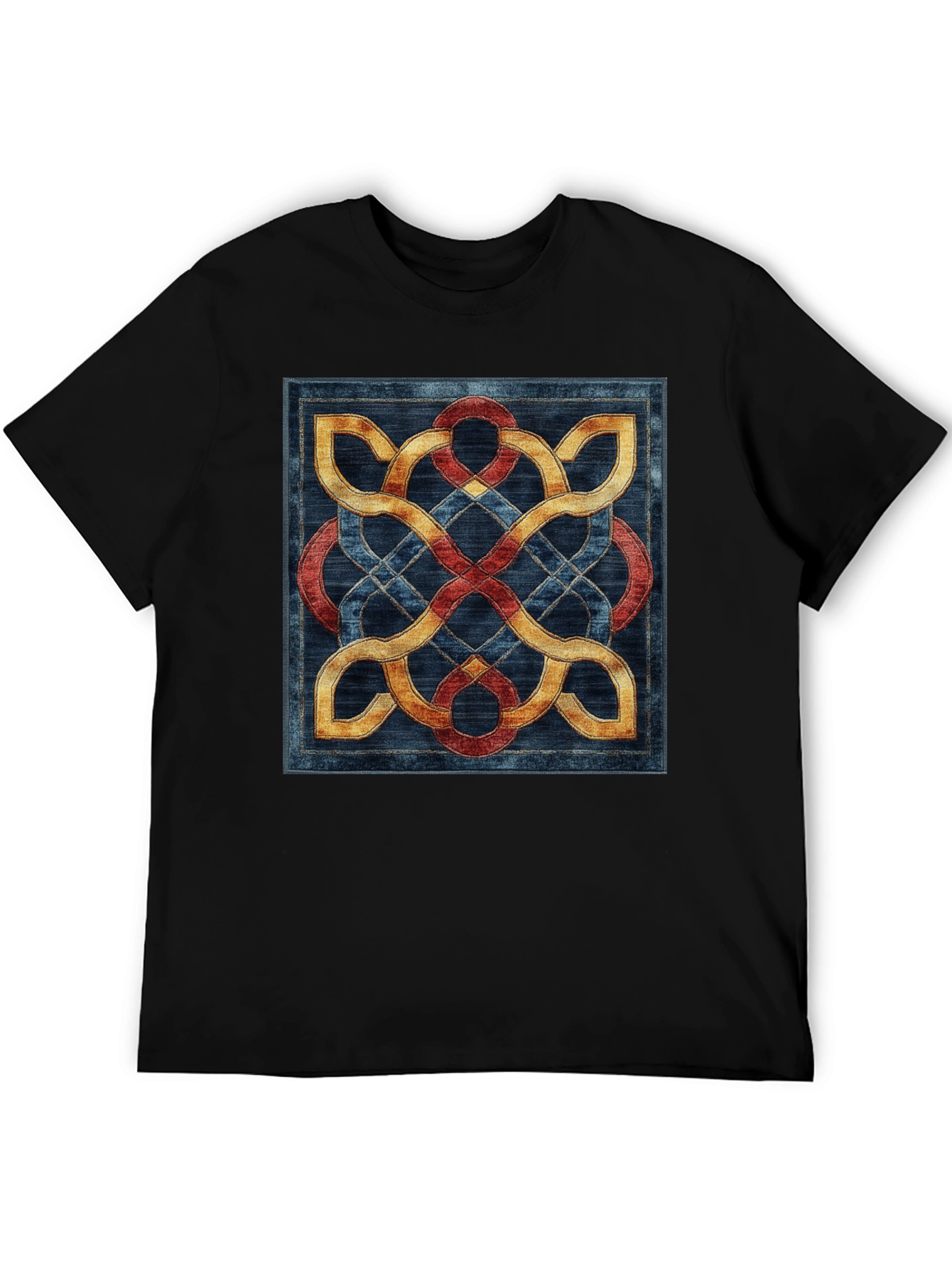 Black Celtic Knot T-Shirt - Intricate Woven Design view 5