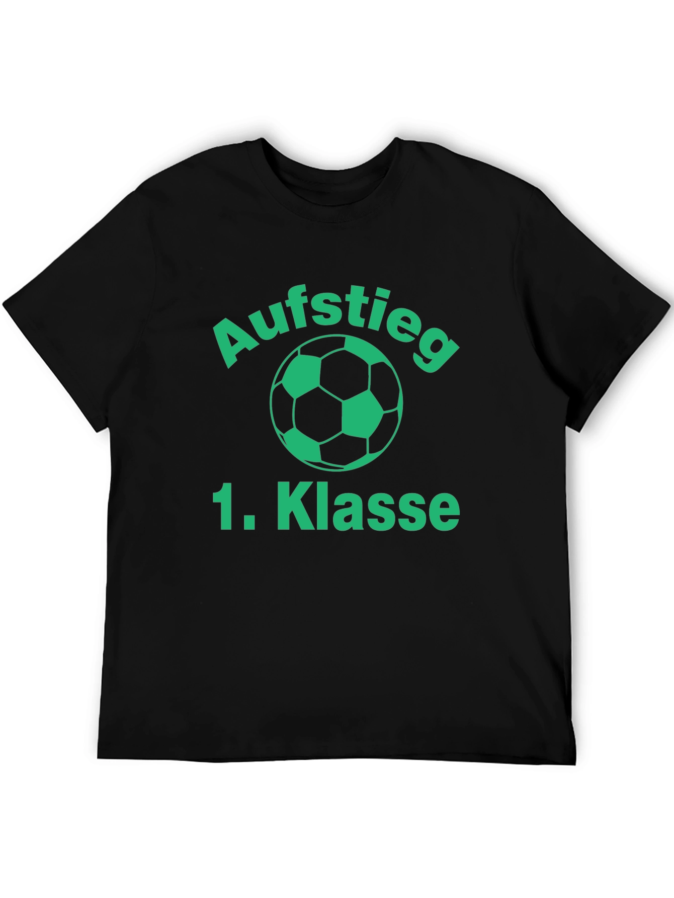 Black Aufstieg 1. Klasse Soccer T-Shirt - Black view 5