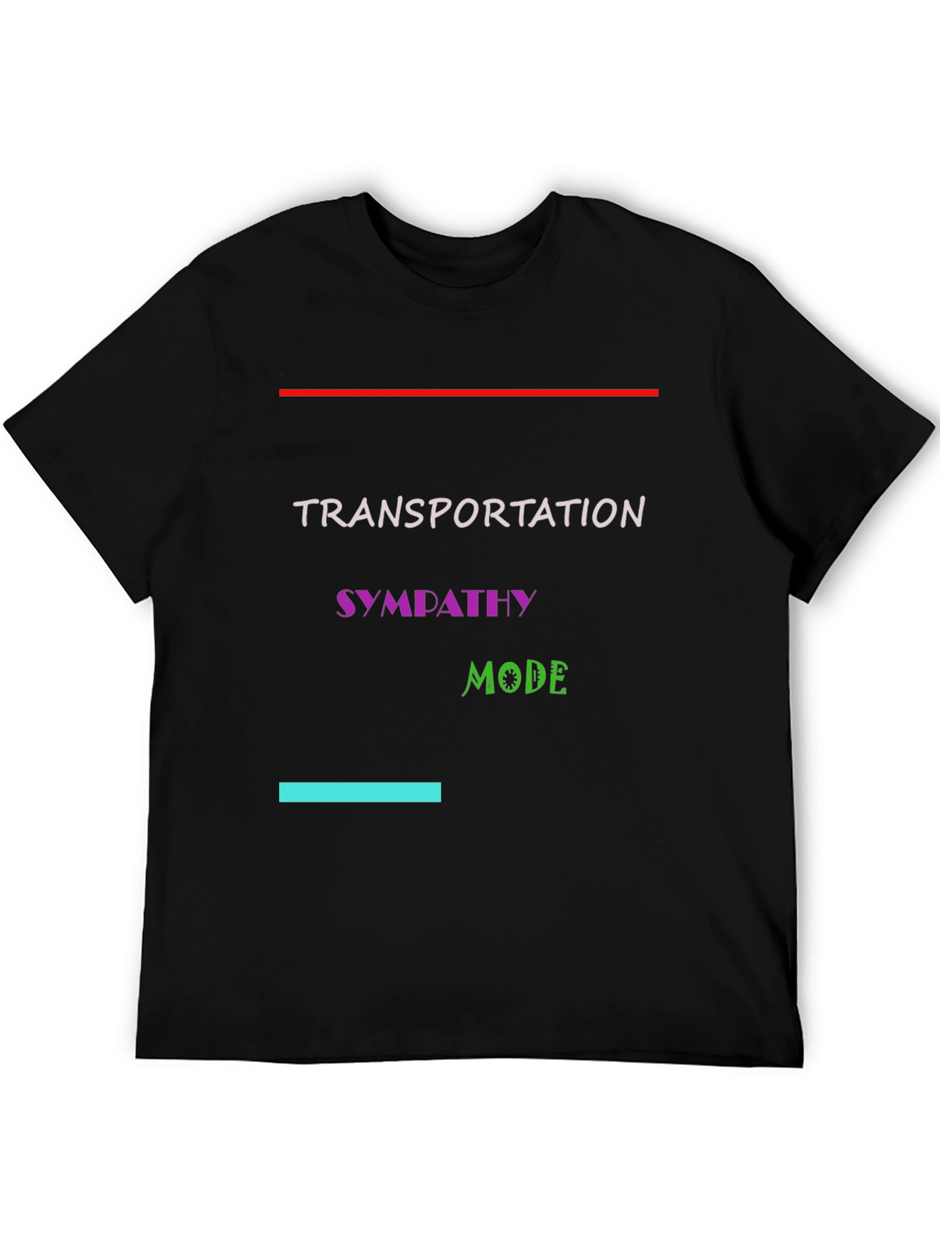 Black Transportation Sympathy Mode Black T-Shirt view 5