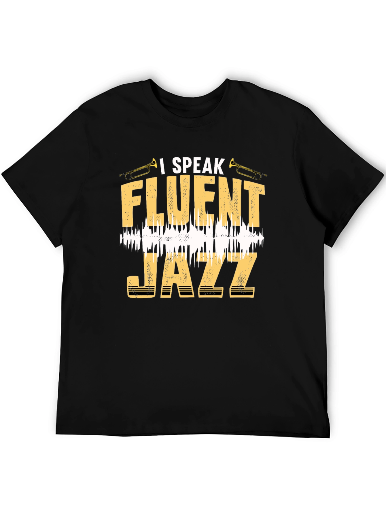Black I Speak Fluent Jazz T-Shirt view 5