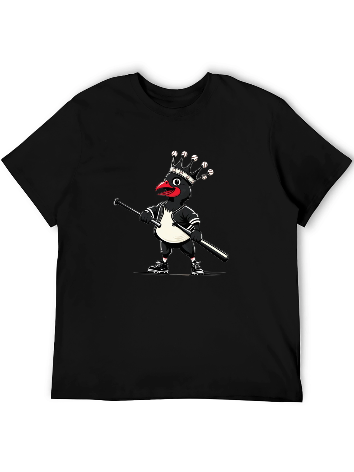 Black Baseball Crow T-Shirt view 5