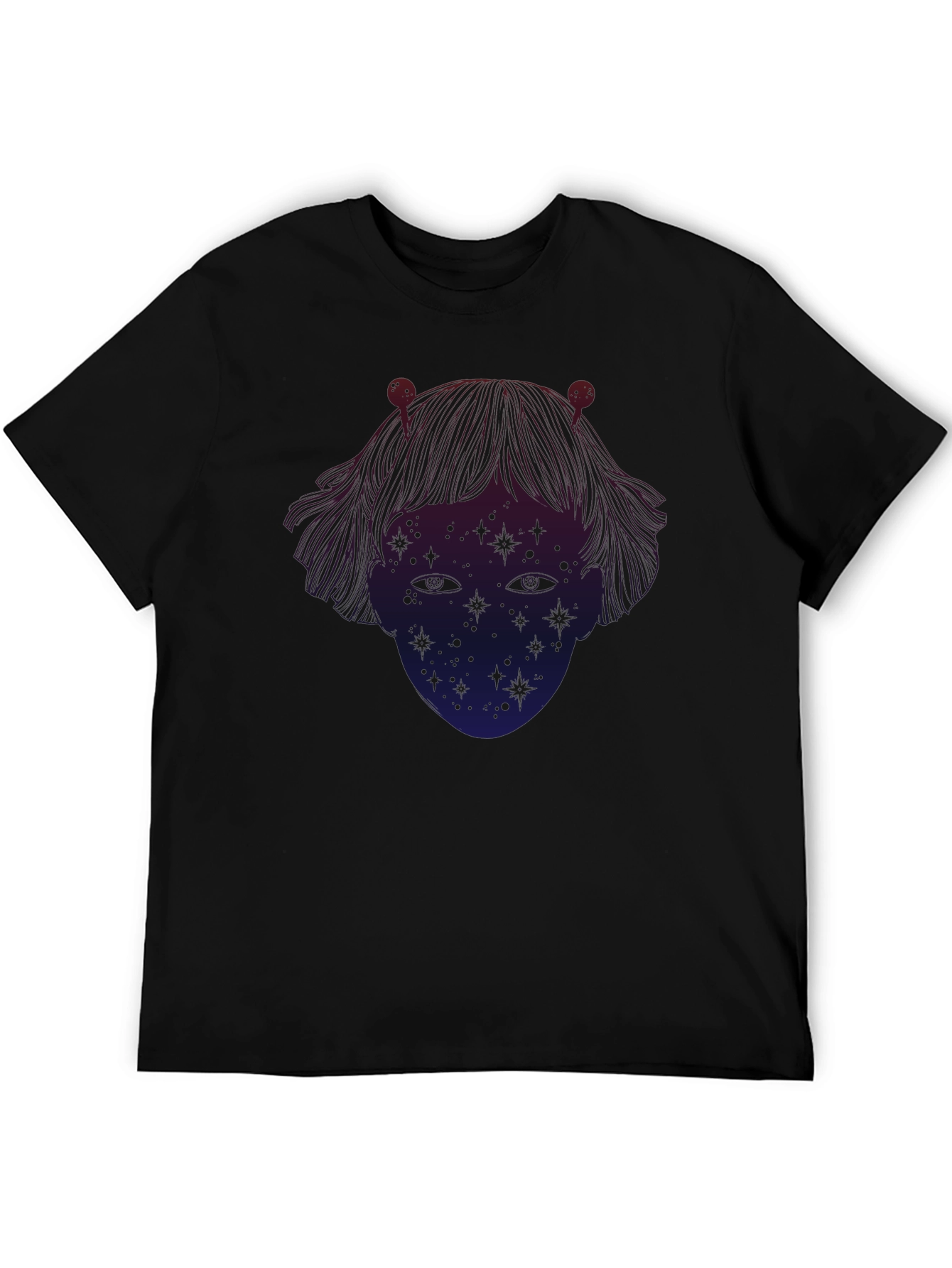 Cosmic Girl T-Shirt - Black - Unique Starry Design - 5