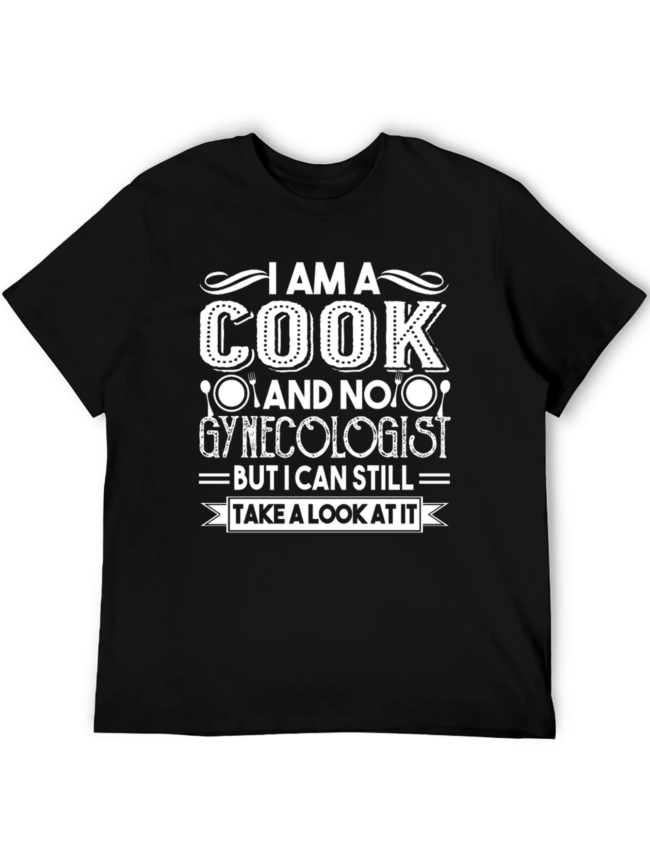 Black I Am A Cook T-Shirt - Funny Culinary Tee view 5