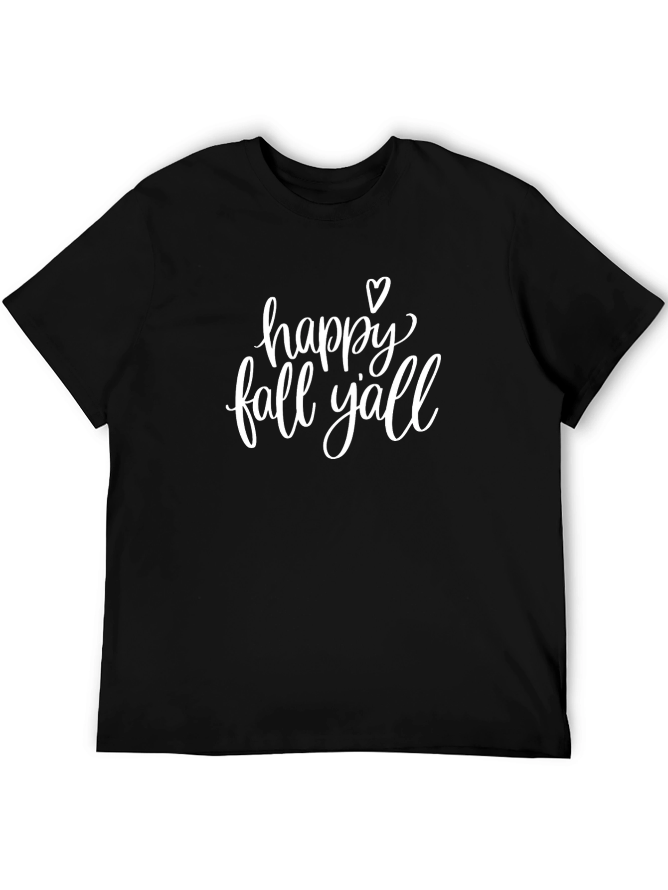 Black Happy Fall Y'all Graphic Tee - Soft Cotton Blend view 5