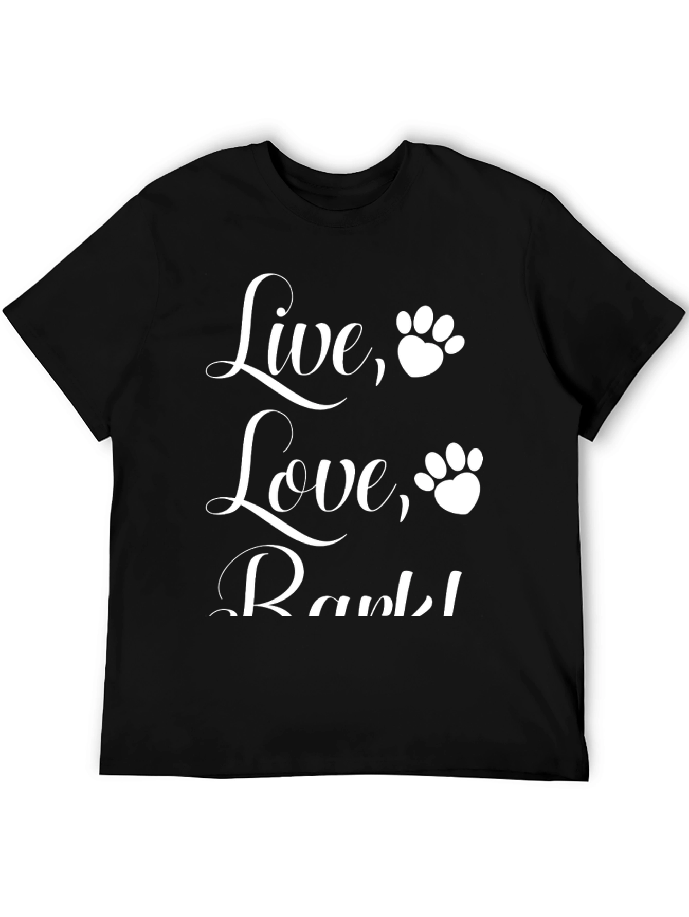 Black Live Love Bark T-Shirt view 5