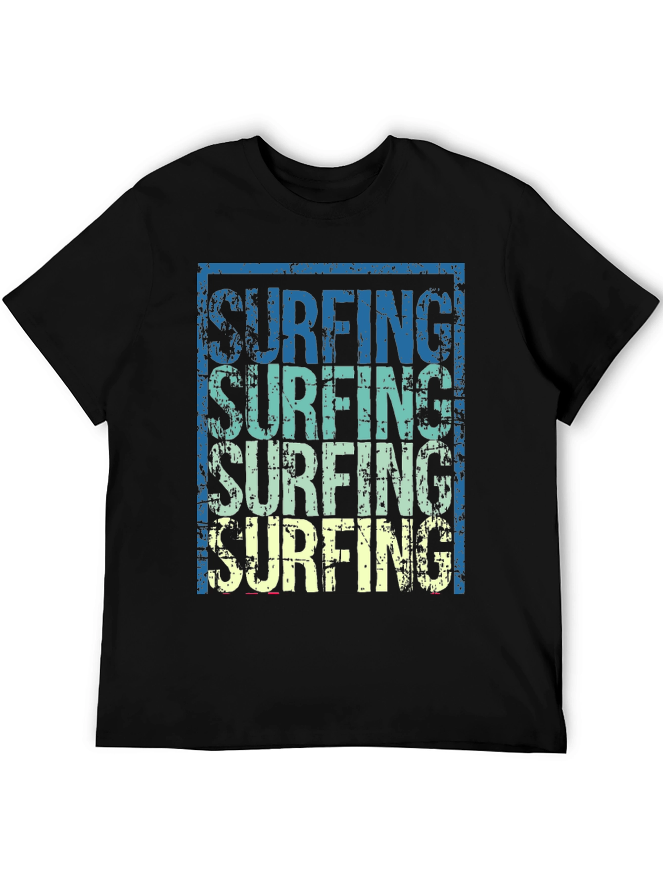 Black Vintage Surfing T-Shirt - Retro Style view 5