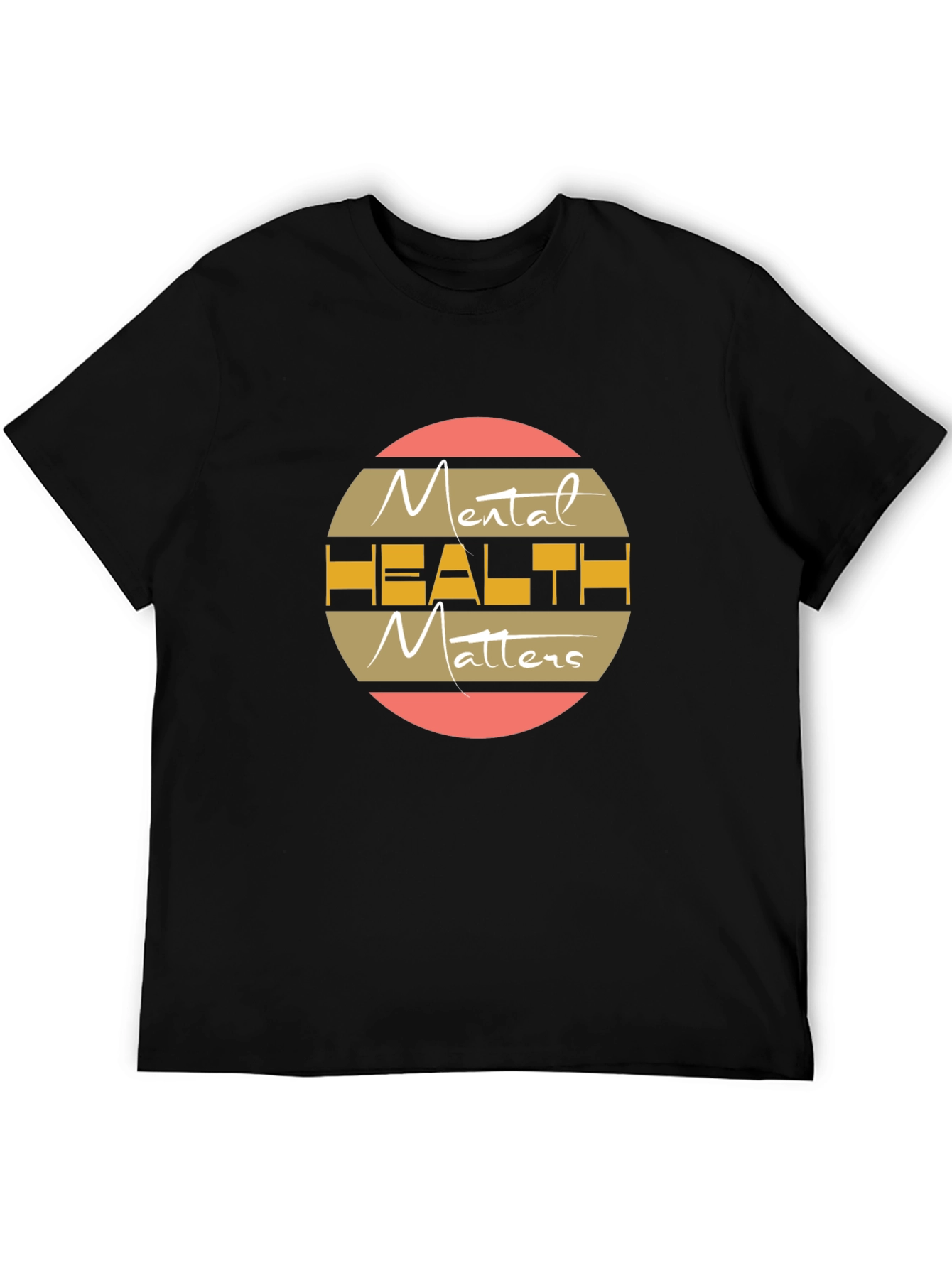 Black Mental Health Matters Graphic Tee - Black view 5