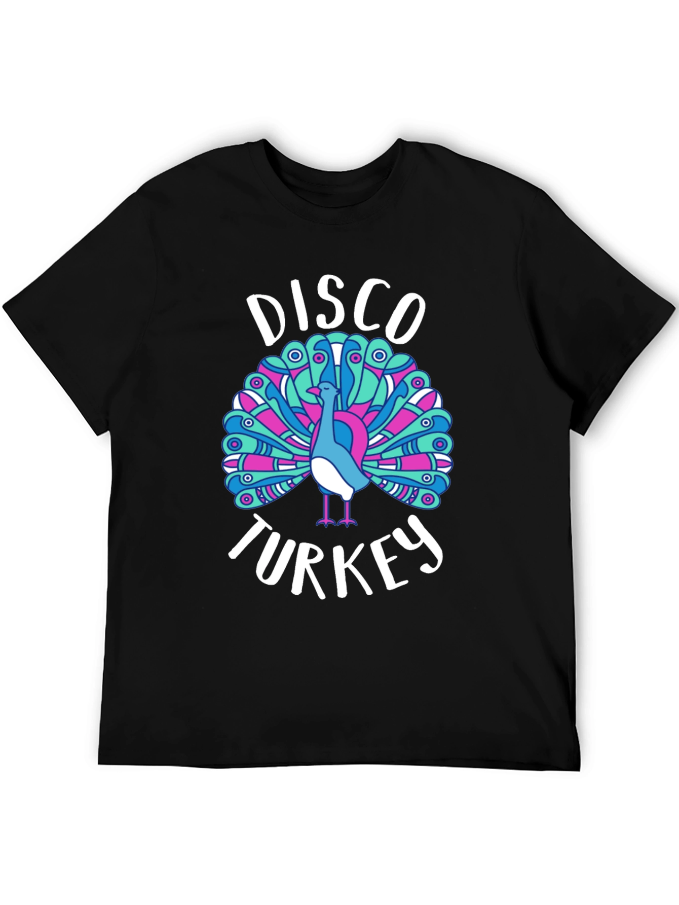 Black Disco Turkey Graphic T-Shirt view 5