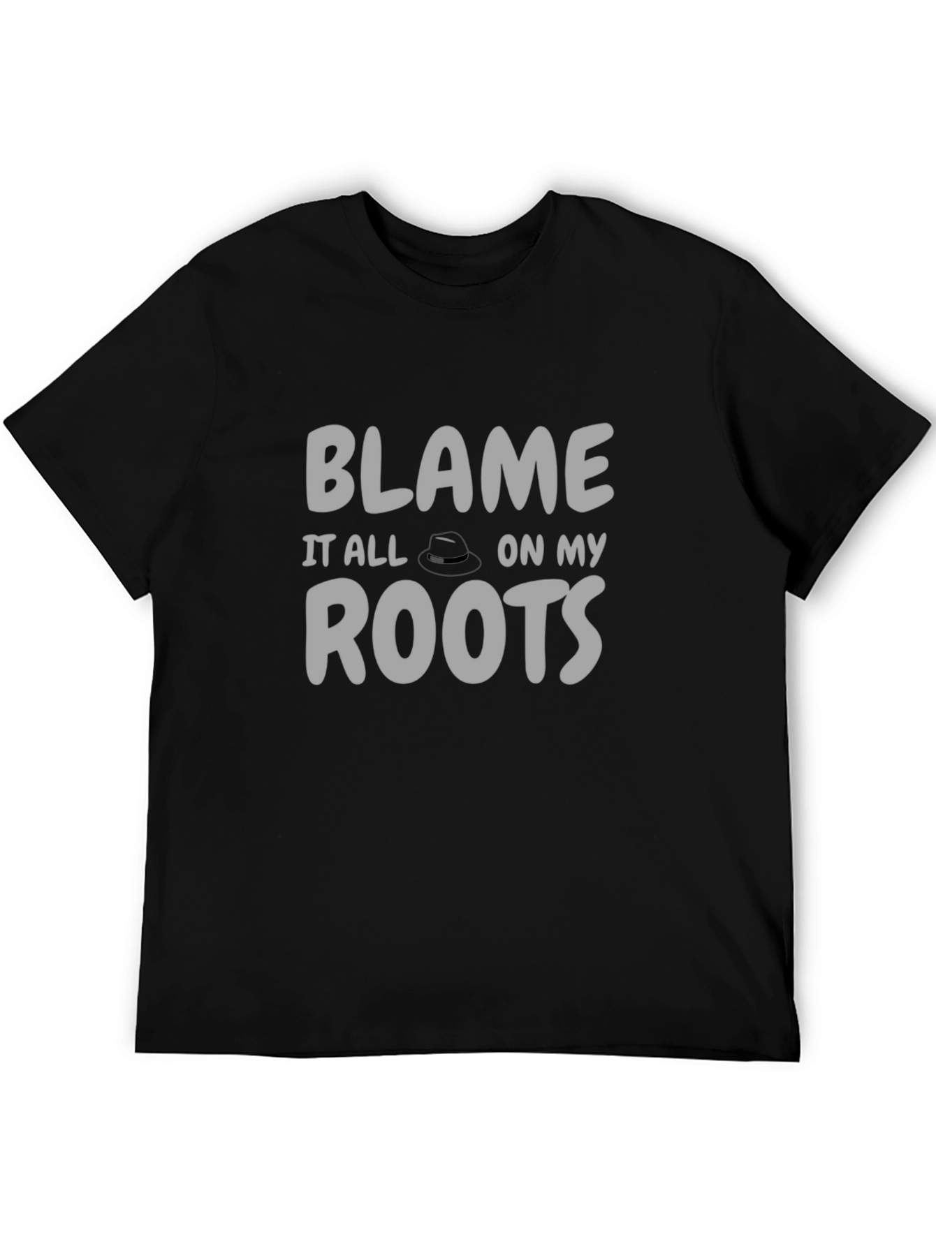 Black Blame It On My Roots Graphic T-Shirt view 5