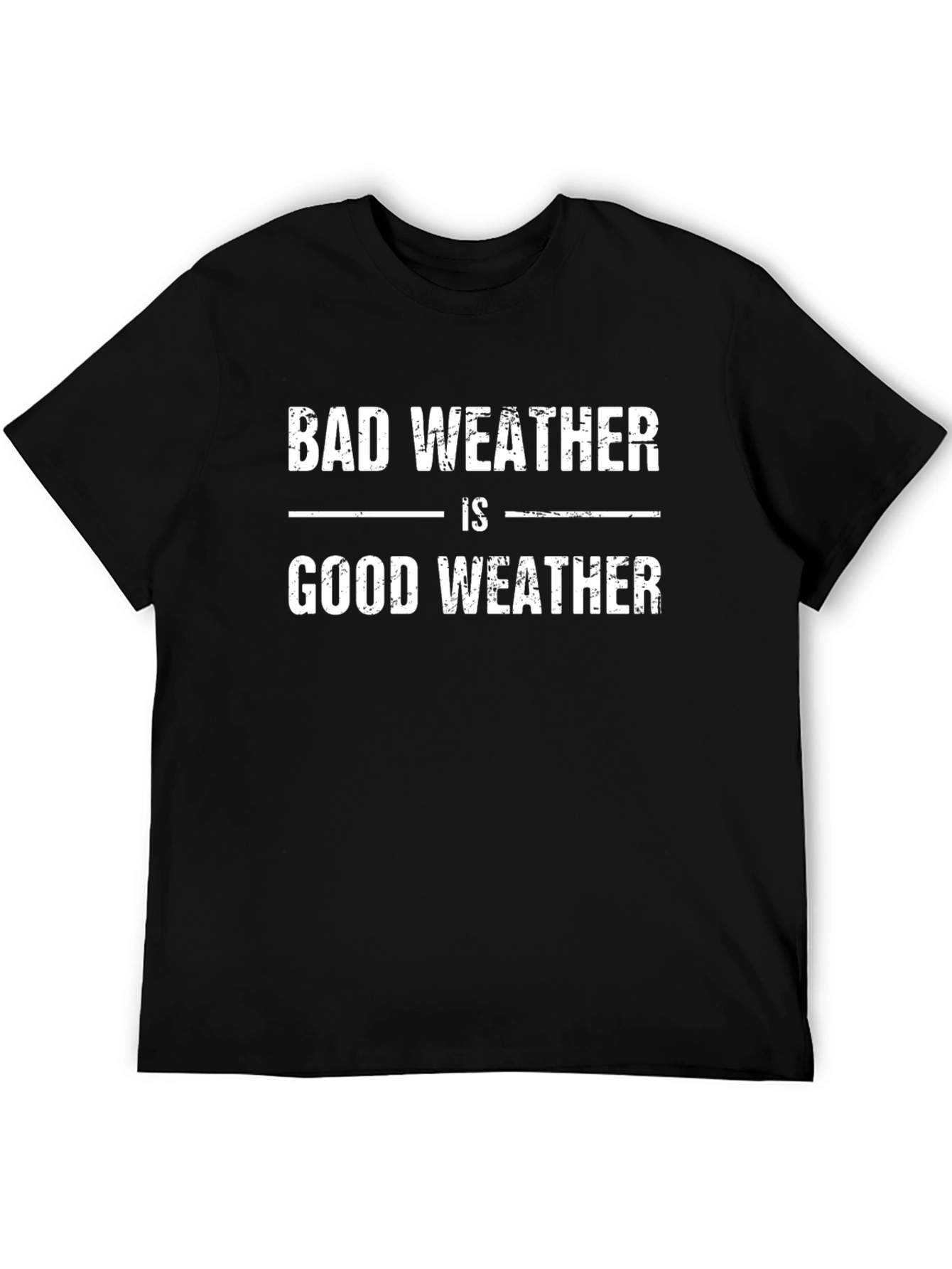 Black Bad Weather Is Good Weather Graphic Tee view 5