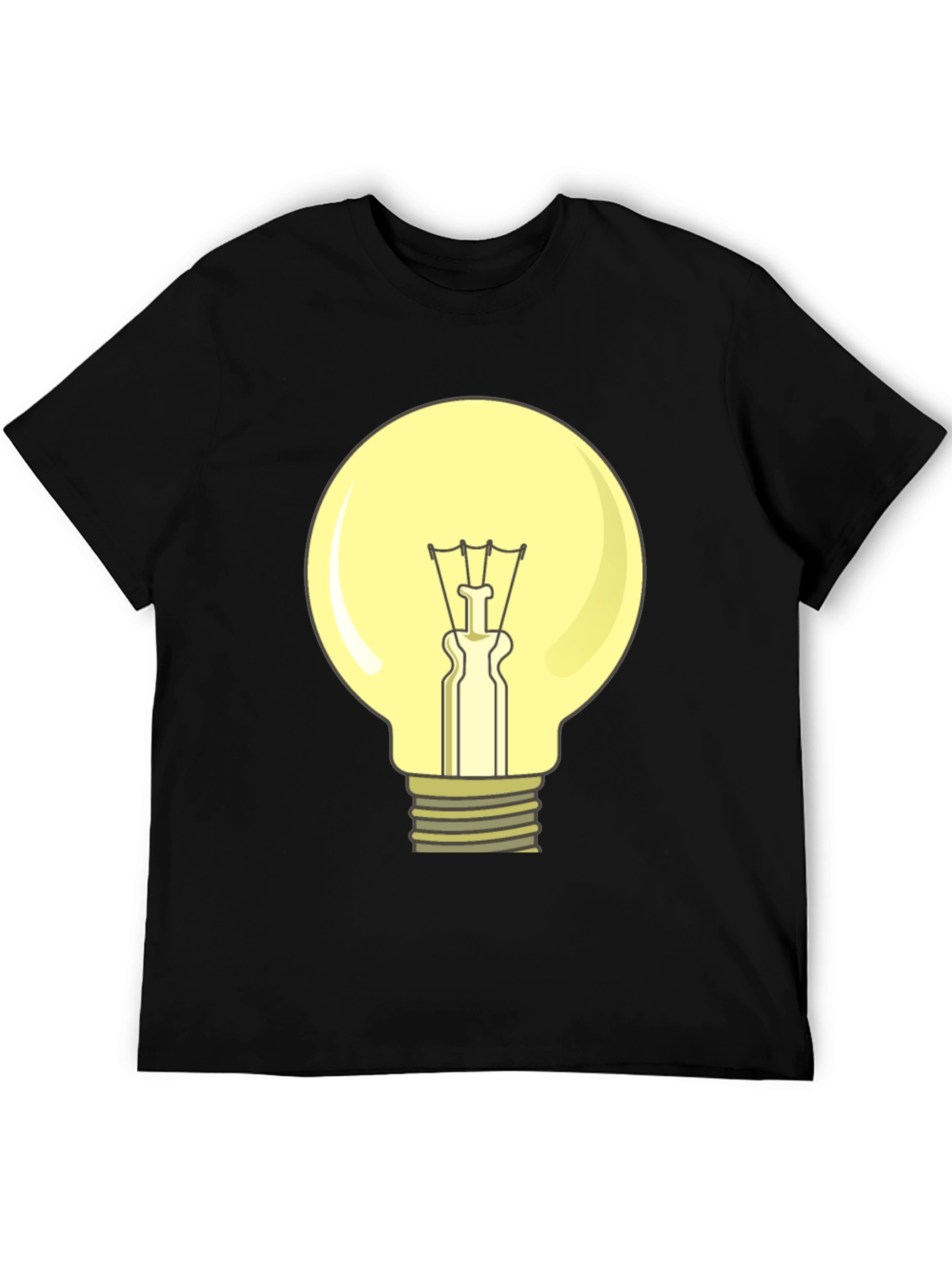 Black Light Bulb Graphic T-Shirt - Illuminating Design! view 5
