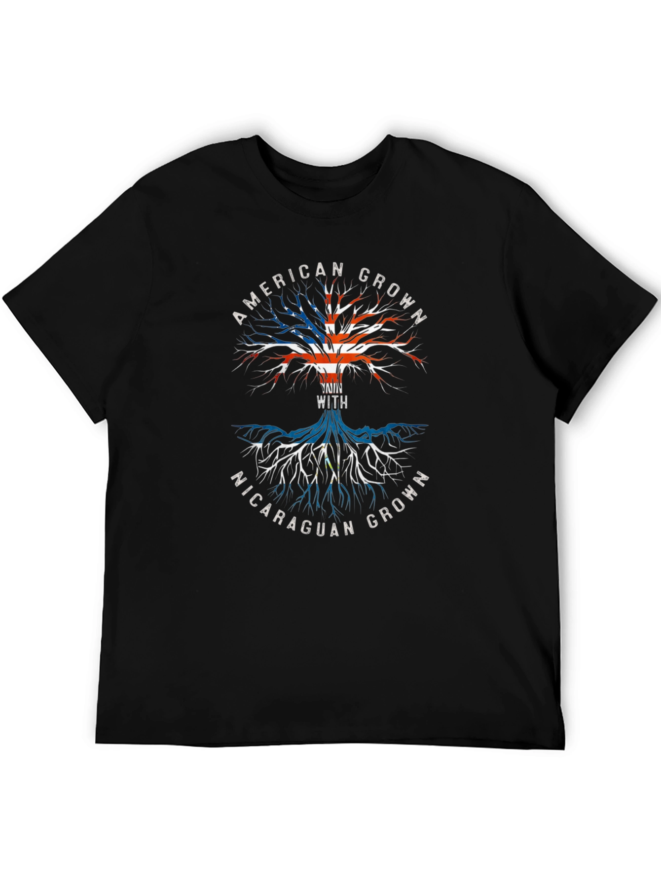 Black American Grown Nicaraguan Roots Tee view 5