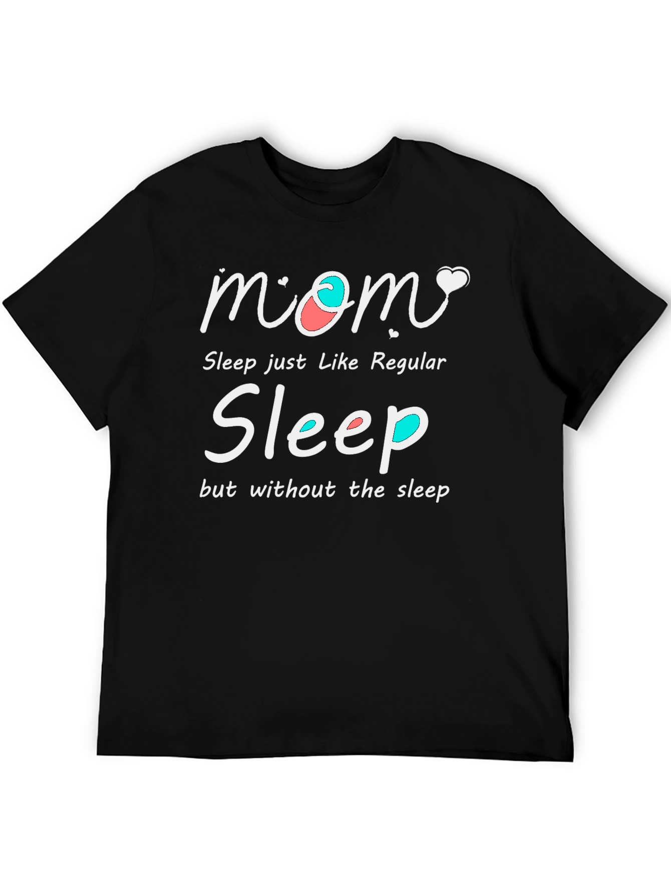 Black Mom Sleep Funny Graphic T-Shirt view 5