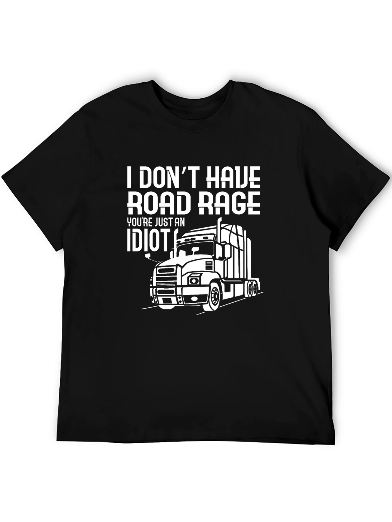 Black Road Rage Trucker T-Shirt - Funny Driver Tee view 5