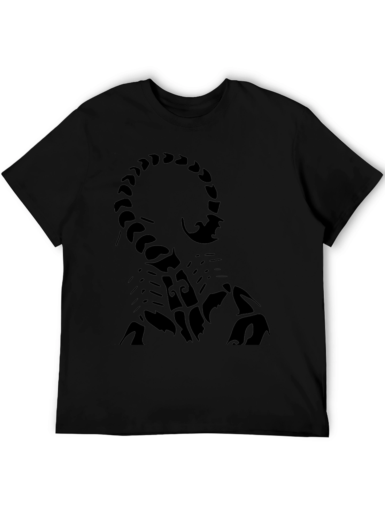 Black Black Scorpion Graphic Tee - Men's Casual T-Shirt view 5