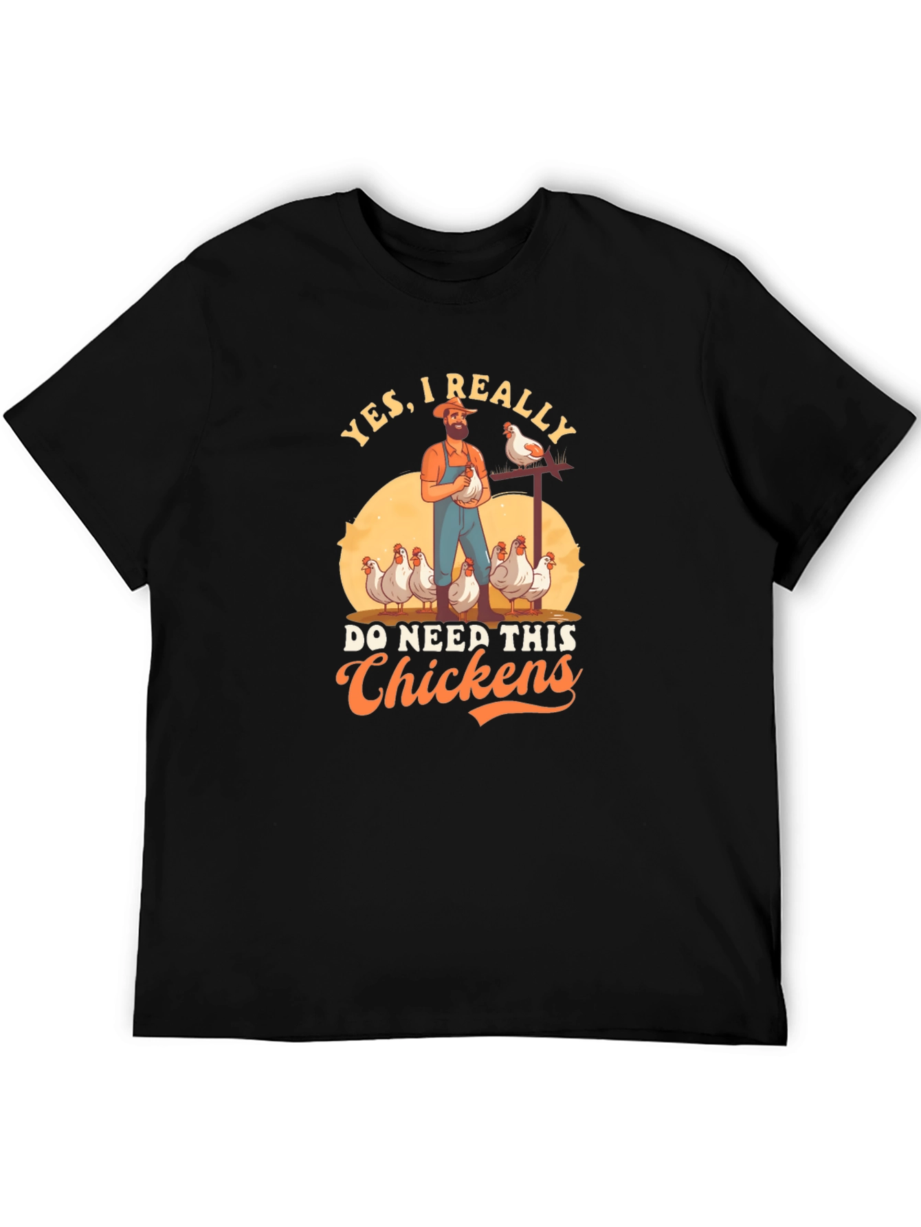Black Funny Chicken Lover T-Shirt view 5