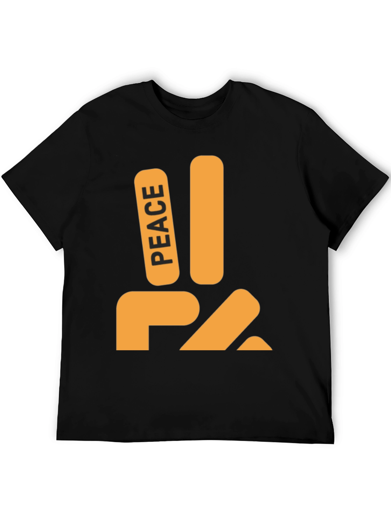 Black Peace Sign Graphic Tee - Stylish Comfort view 5