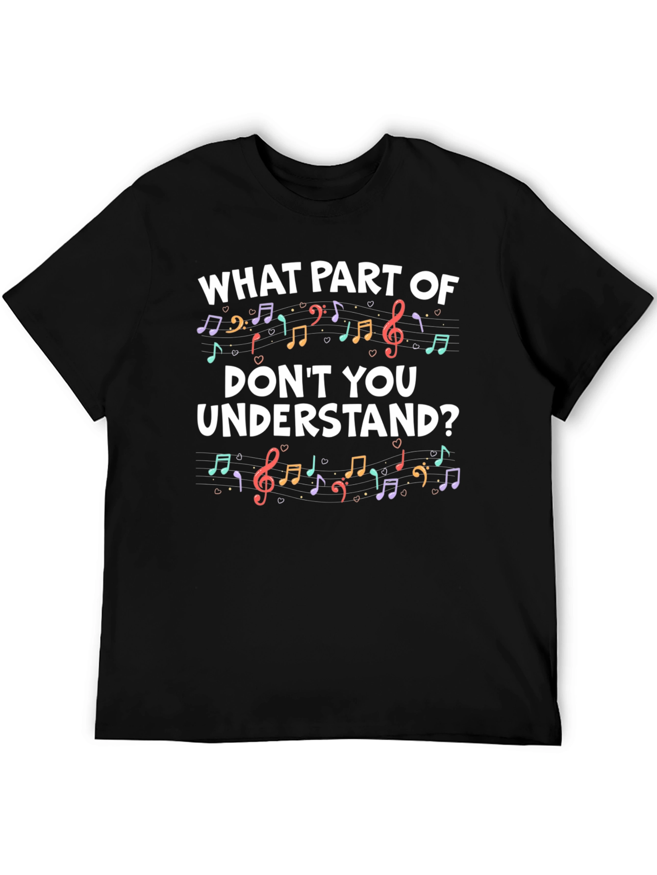 Black Musical Note Pun T-Shirt - 'What Part of' Funny Tee view 5