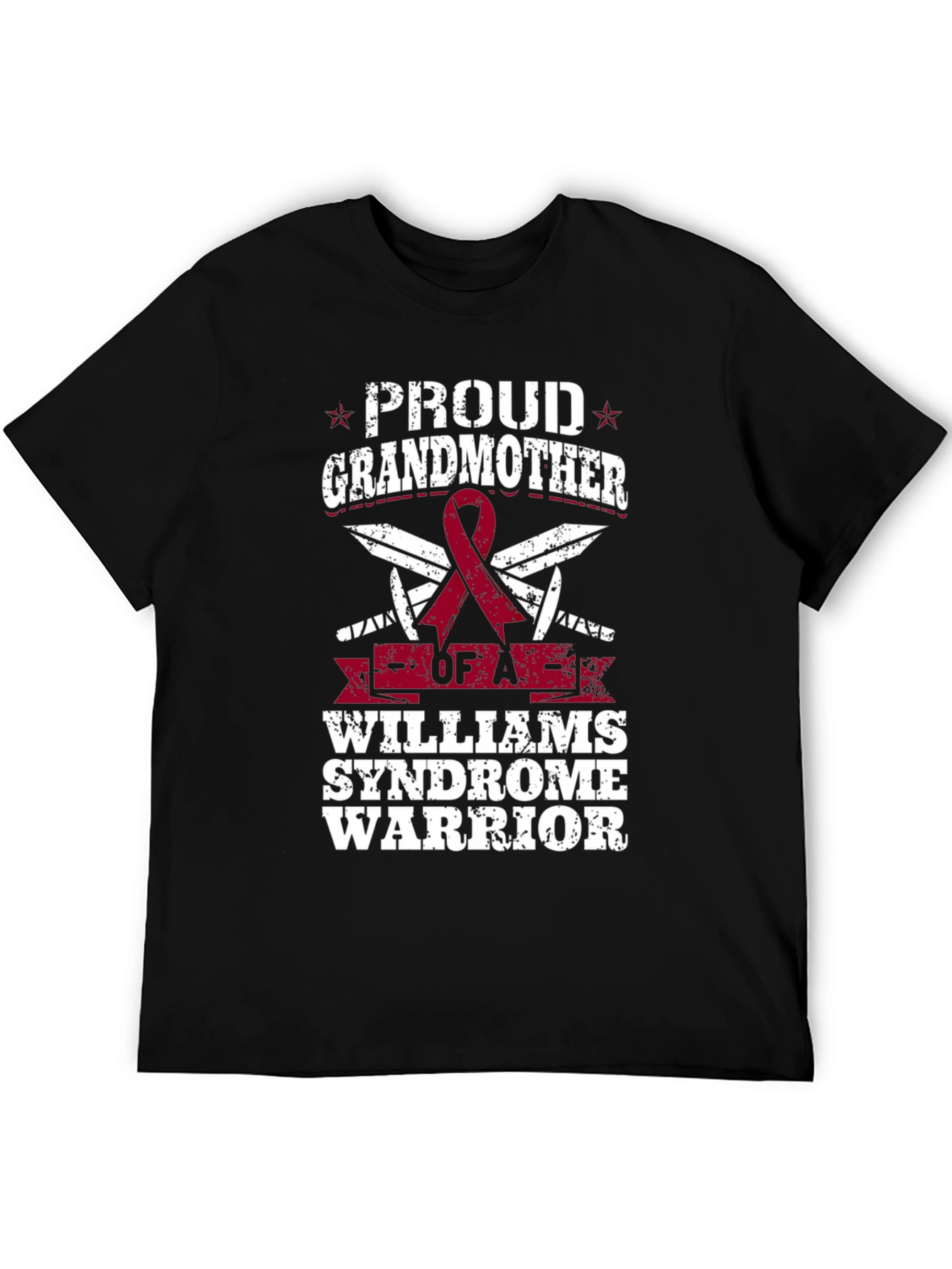 Black Proud Grandmother Williams Syndrome Warrior T-Shirt view 5