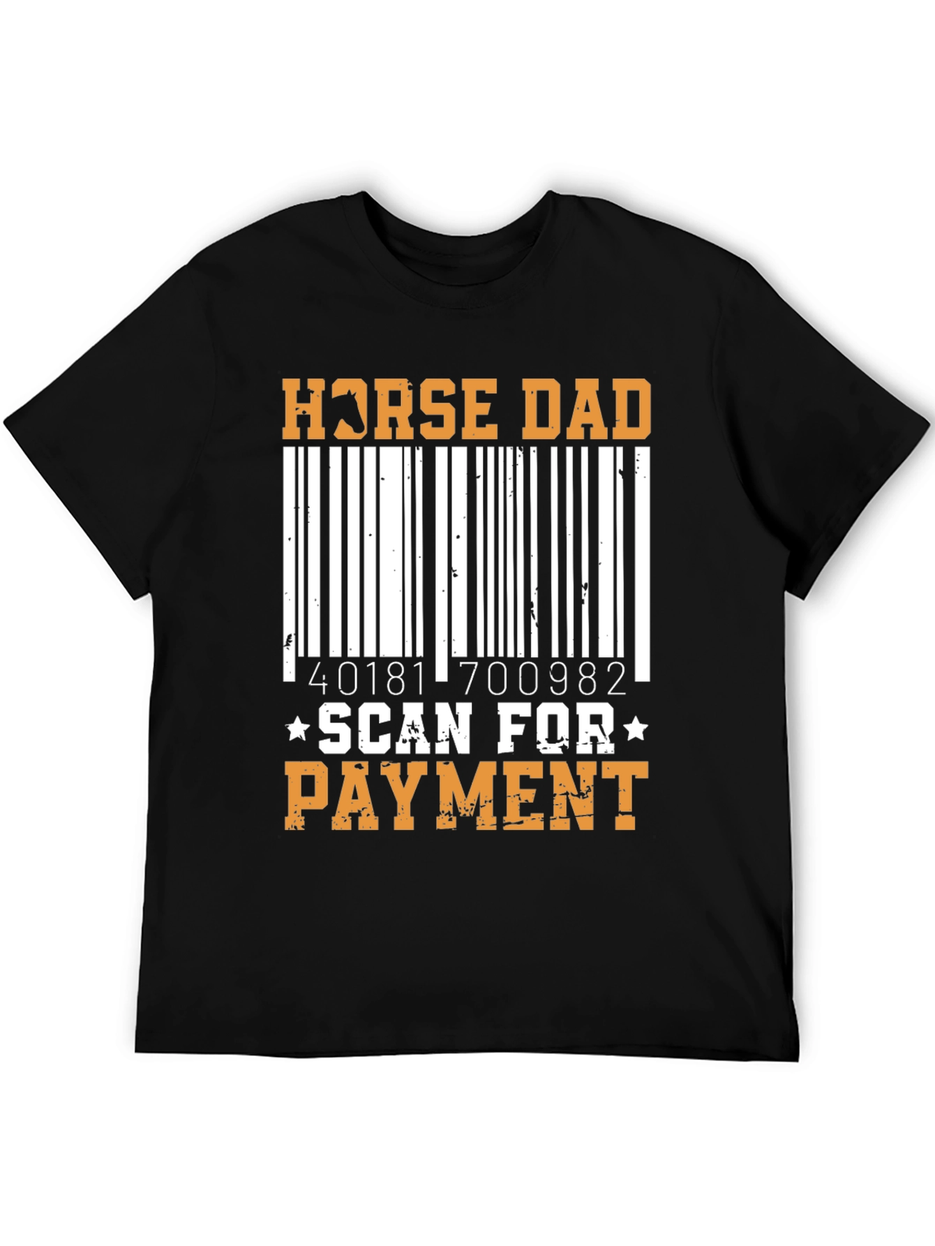 Black Horse Dad Scan for Payment T-Shirt view 5