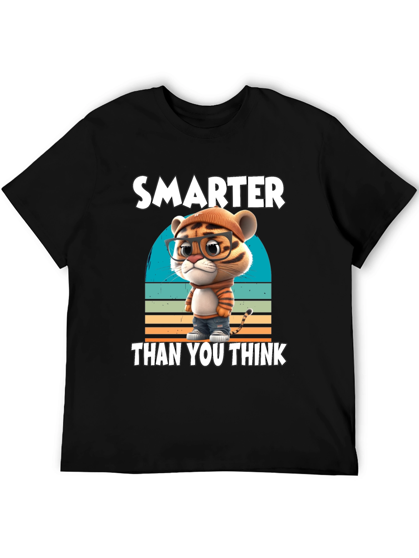 Black Smarter Than You Think Graphic Tee view 5