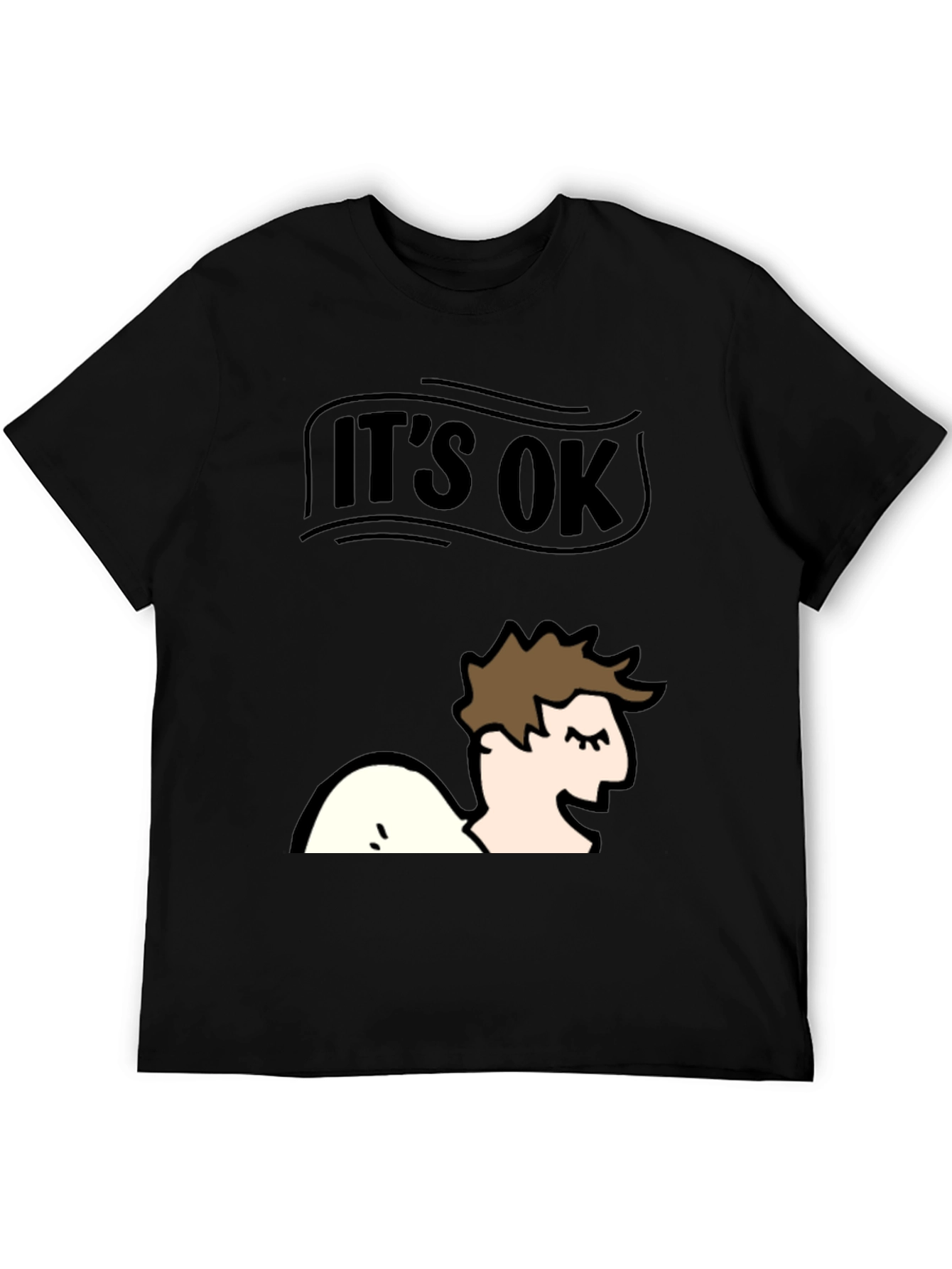 Black It's Ok T-Shirt - Funny Graphic Tee view 5