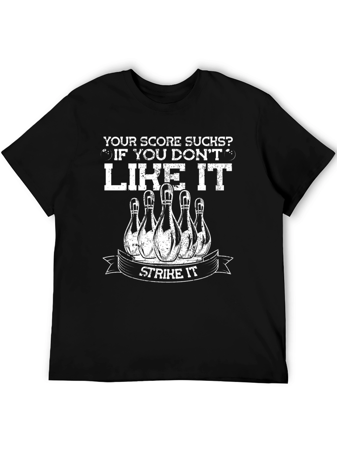 Black Your Score Sucks Bowling T-Shirt - Strike It! view 5