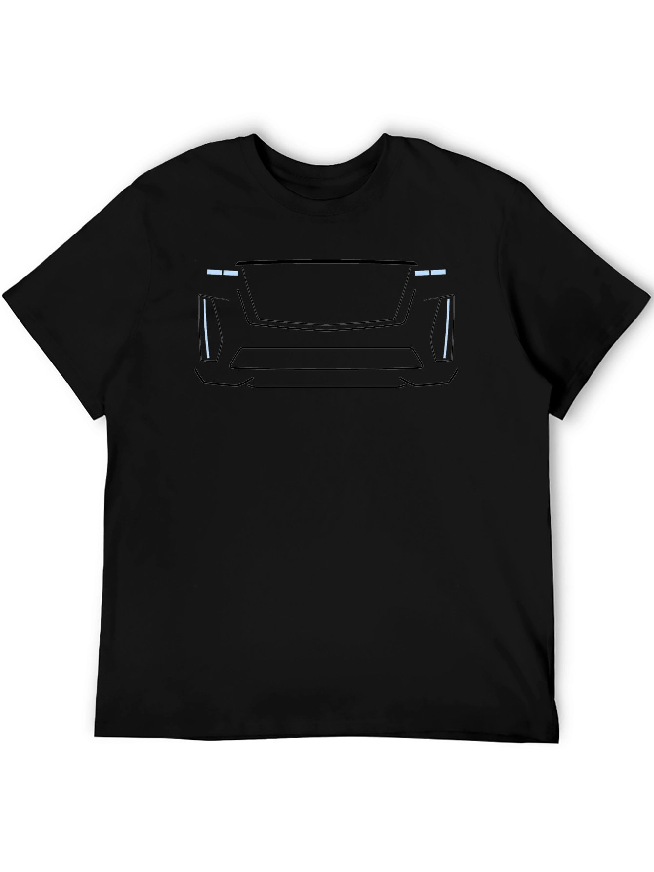 Black Modern Car Front Graphic T-Shirt view 5
