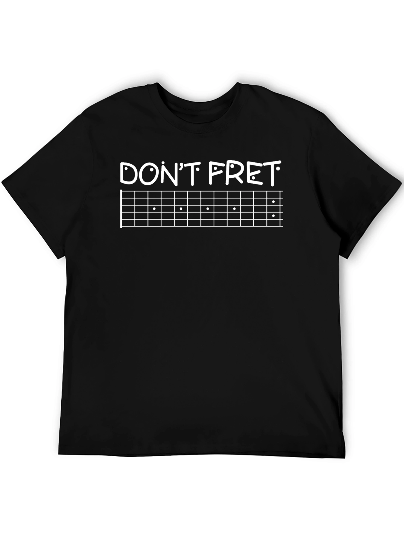 Black Don't Fret Graphic Tee - Musician Humor view 5