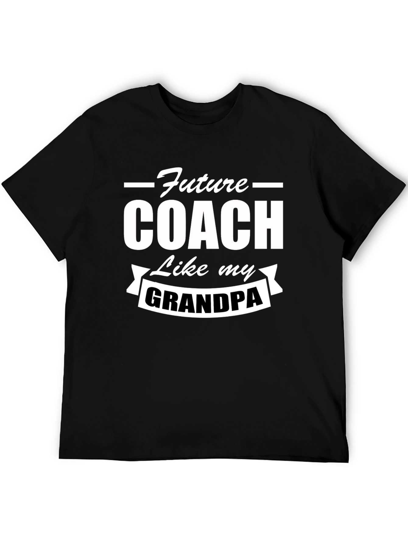 Black Future Coach Like My Grandpa Black T-Shirt view 5