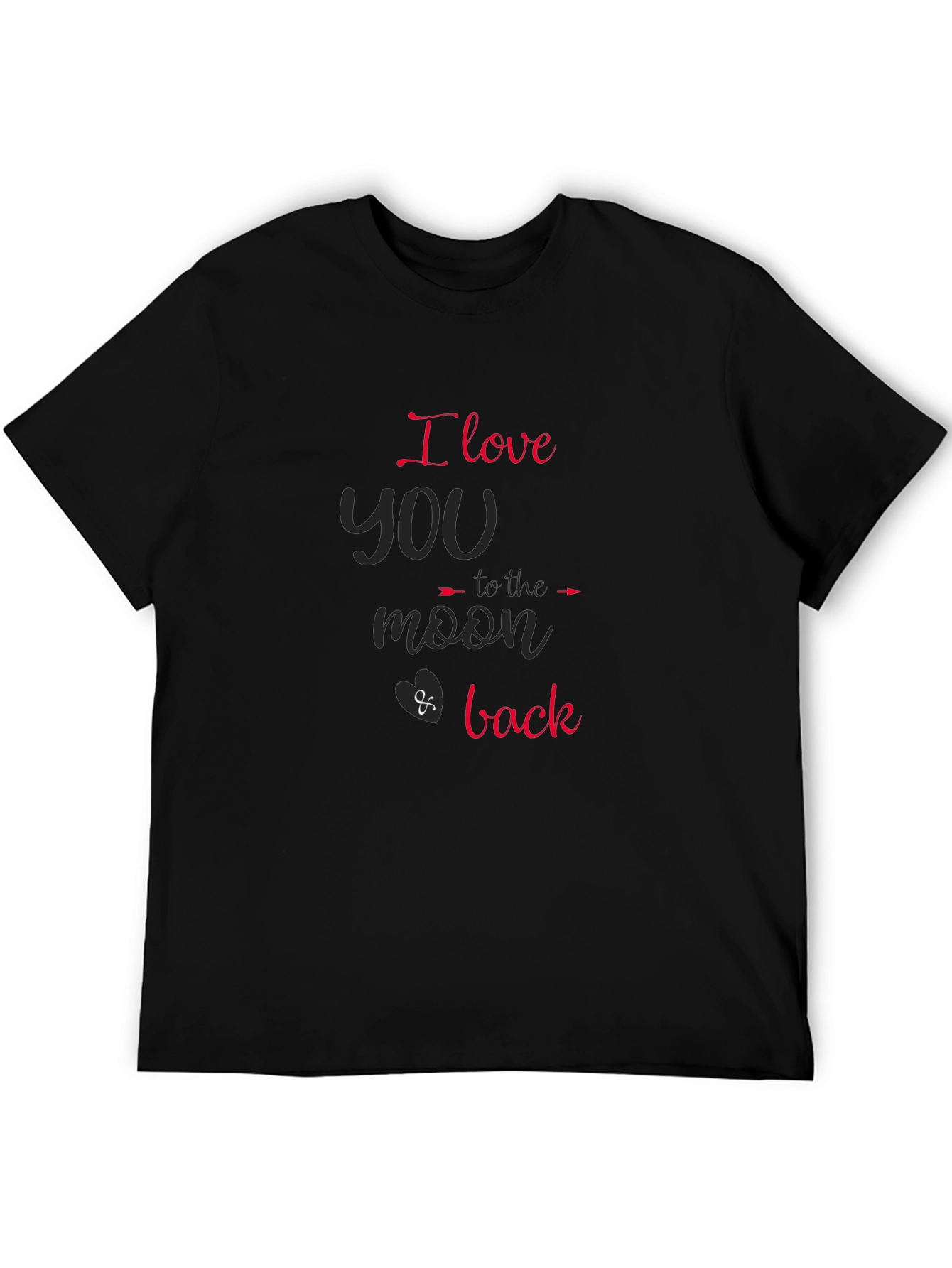 Black I Love You To The Moon and Back Graphic Tee view 5