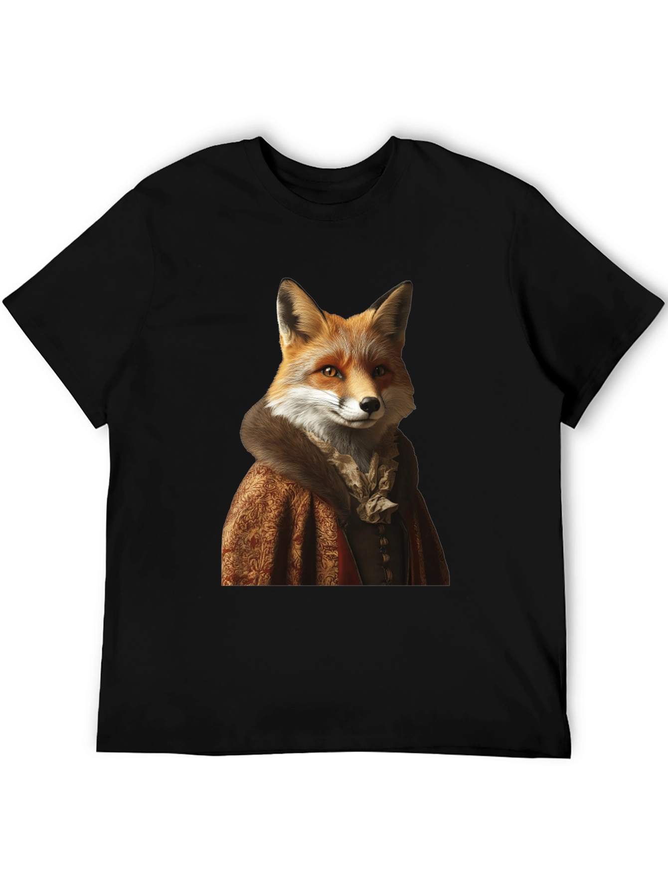 Black Fox Portrait Graphic Tee - Renaissance Style view 5