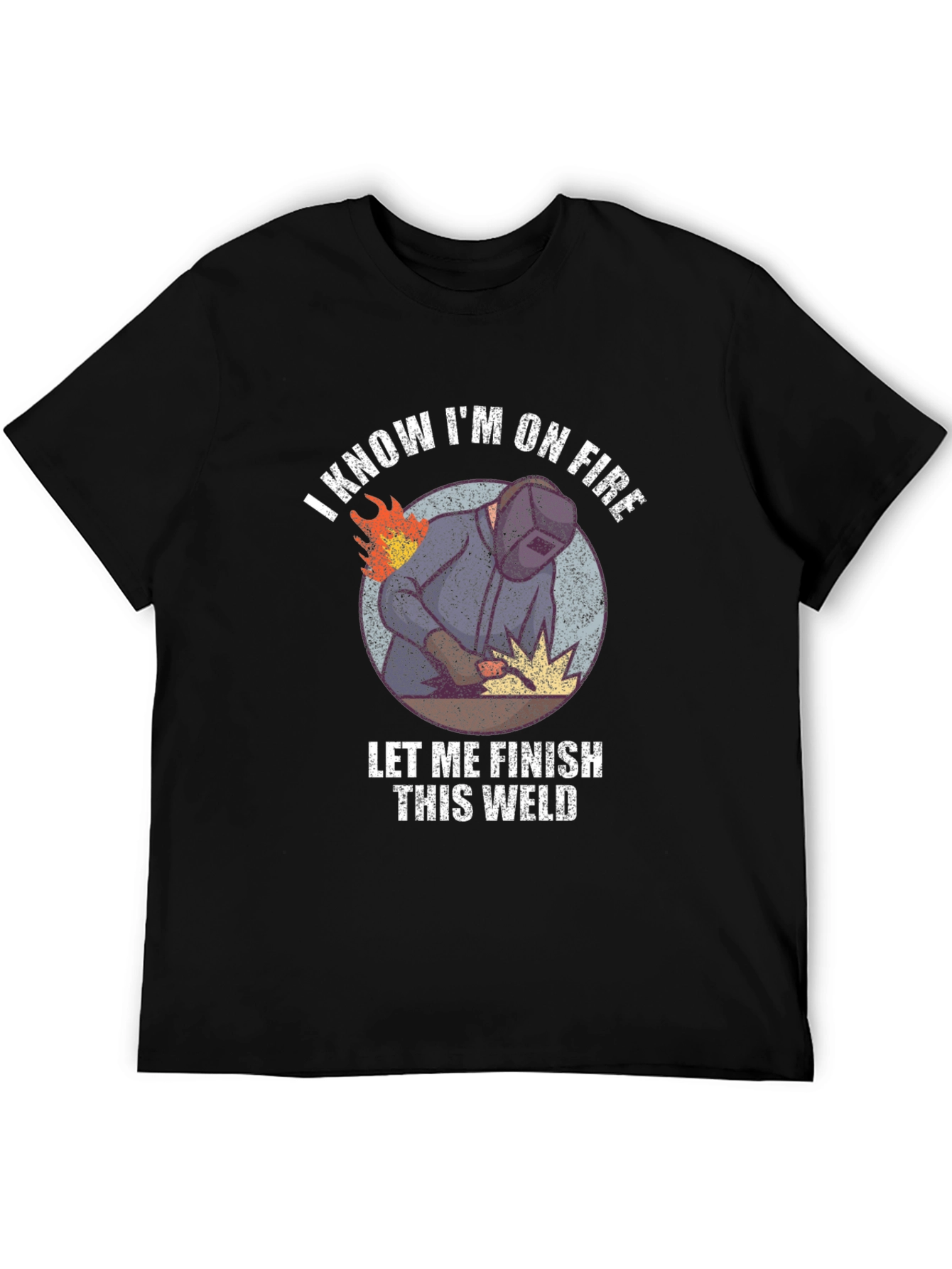 Black I Know I'm On Fire Welding T-Shirt view 5
