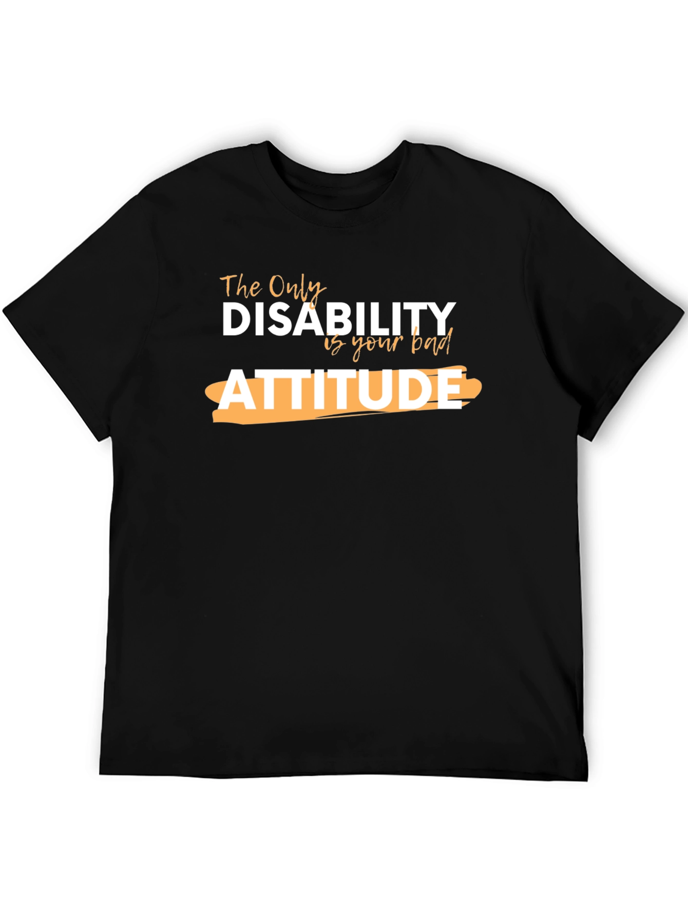 Black Attitude Graphic Tee - Inspirational Design view 5