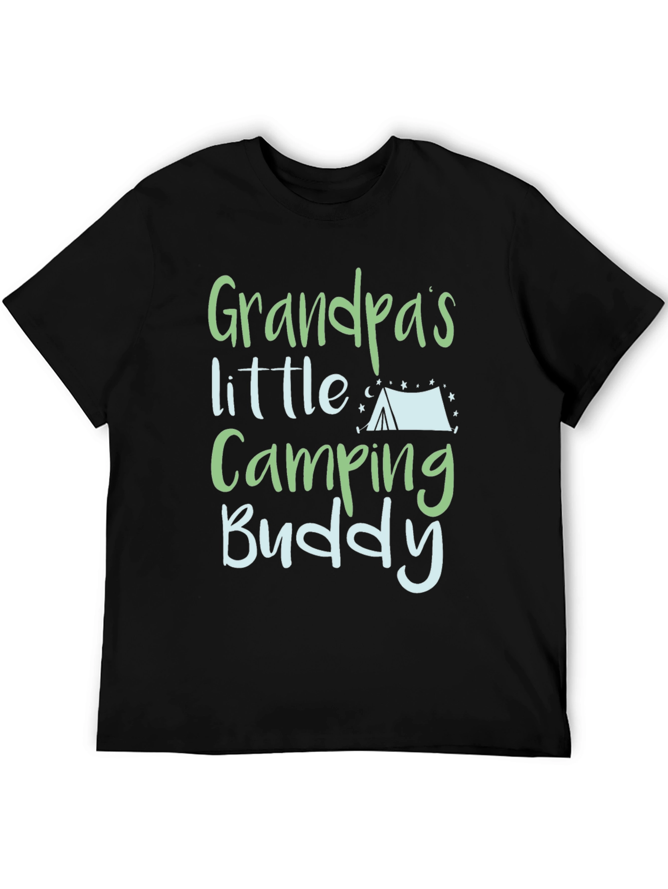 Black Grandpa's Little Camping Buddy T-Shirt view 5