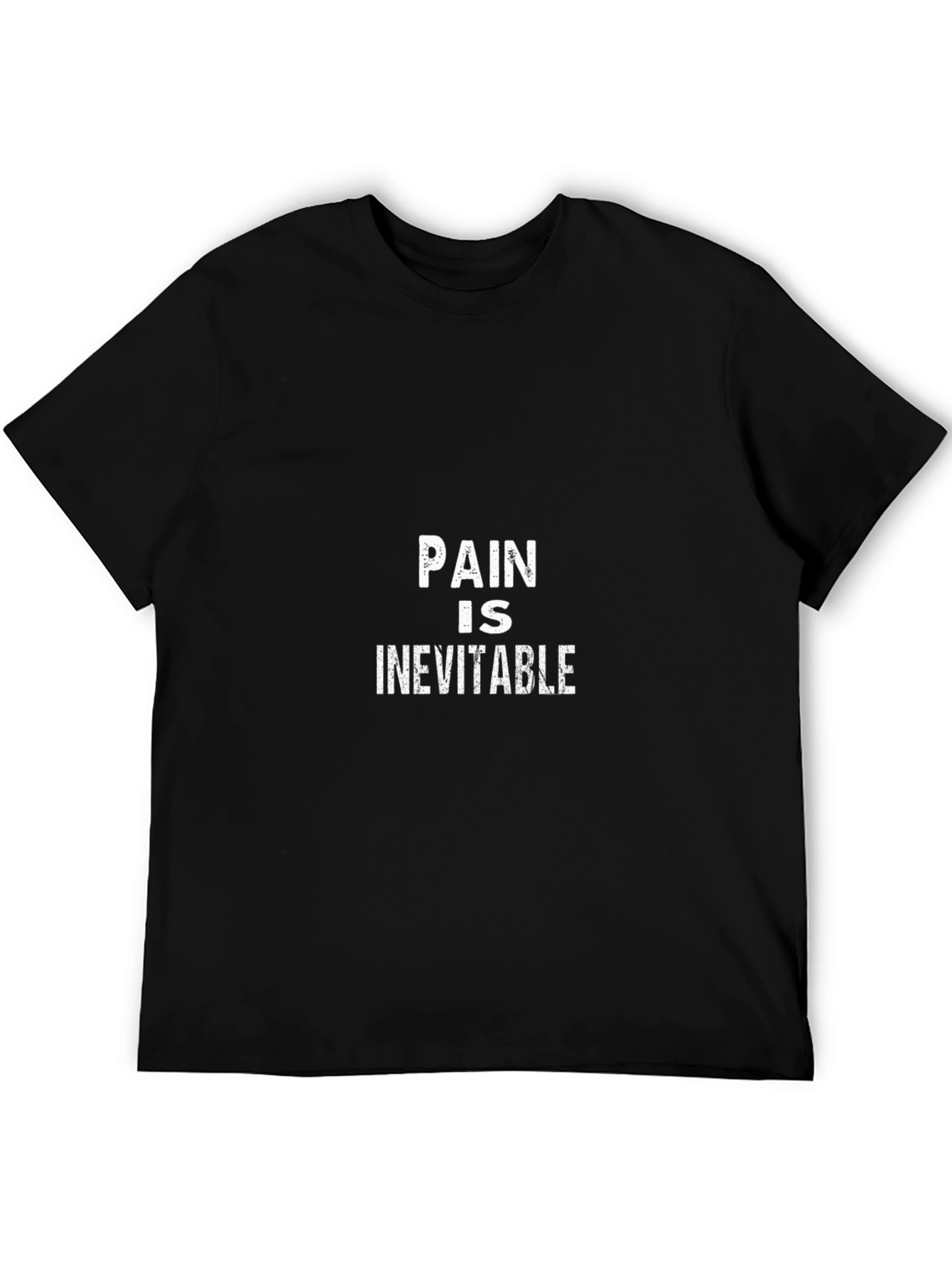 Black Pain Is Inevitable Black Graphic Tee view 5