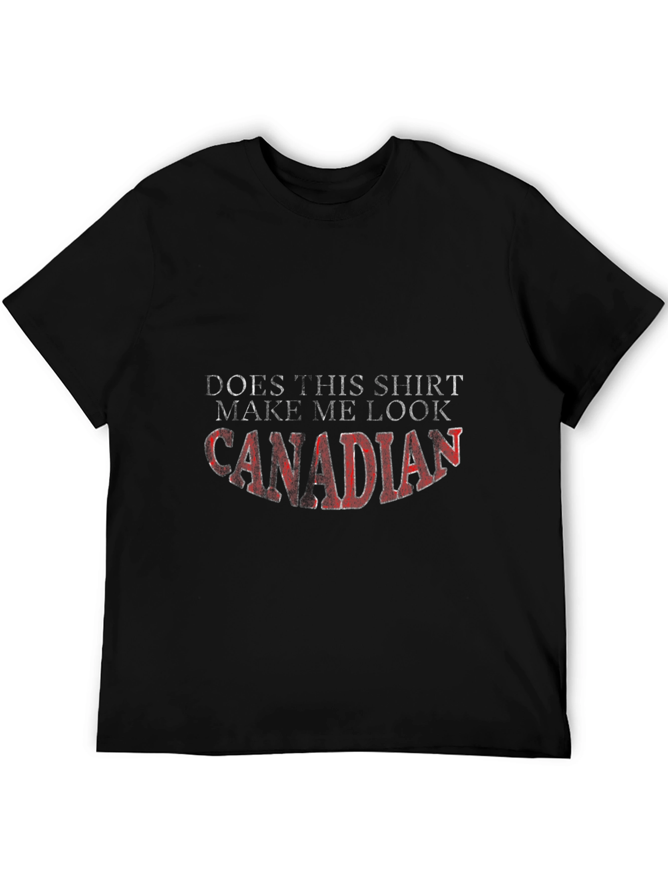 Black Canadian Graphic T-Shirt - Black, Humorous Design view 5