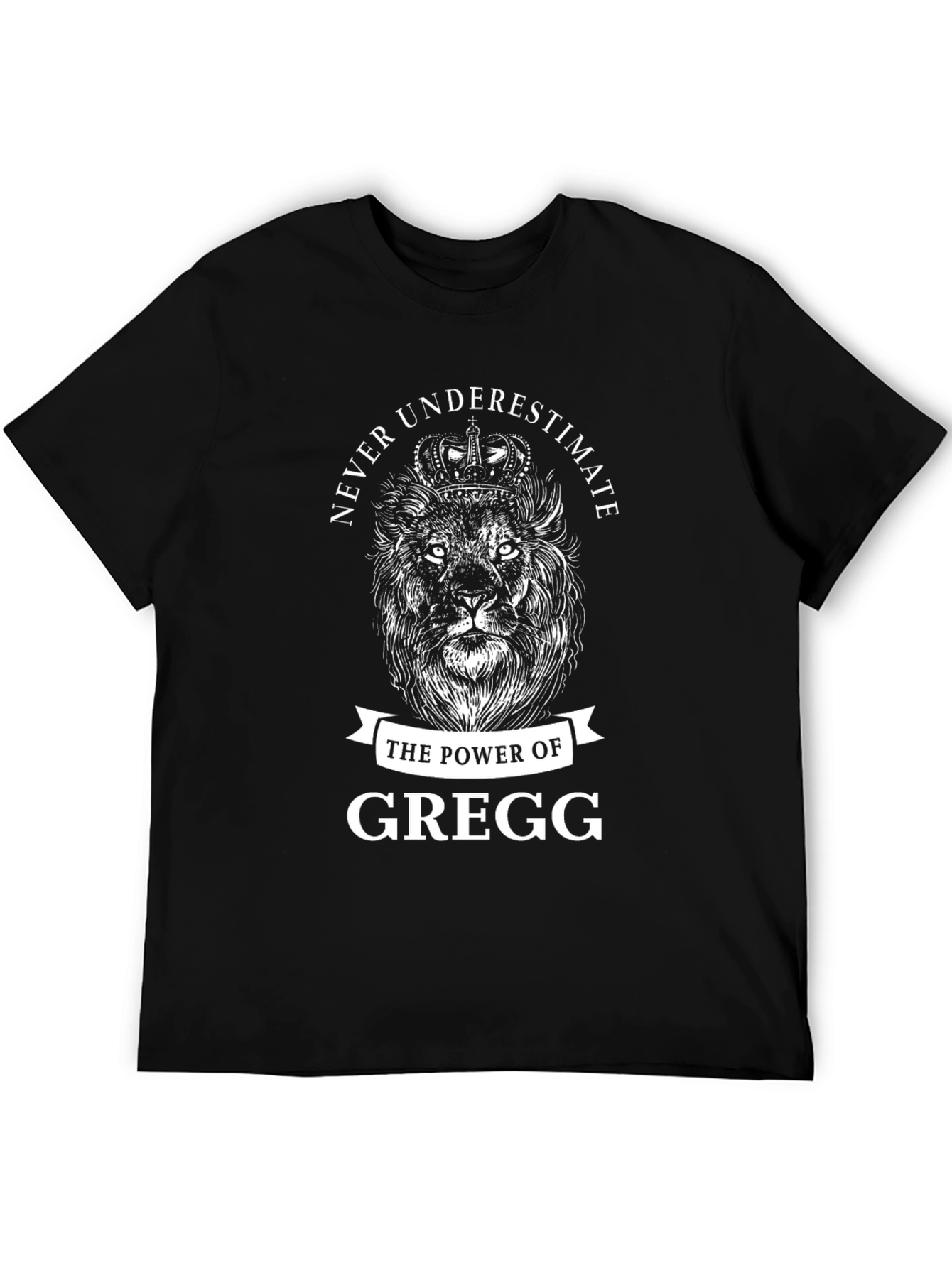 Black Never Underestimate Gregg Lion Graphic T-Shirt view 5