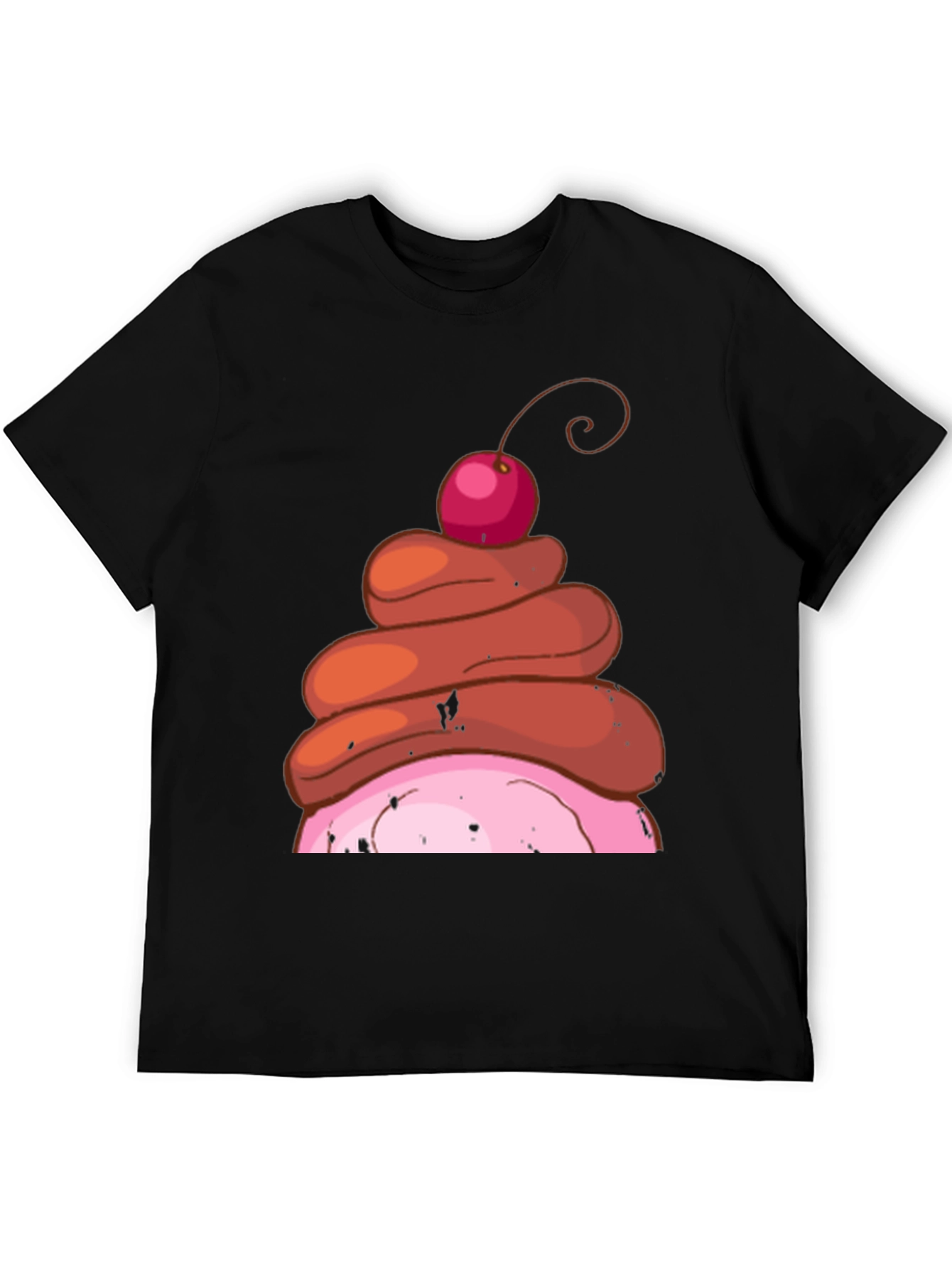 Black Funny Poop Dessert T-Shirt view 5