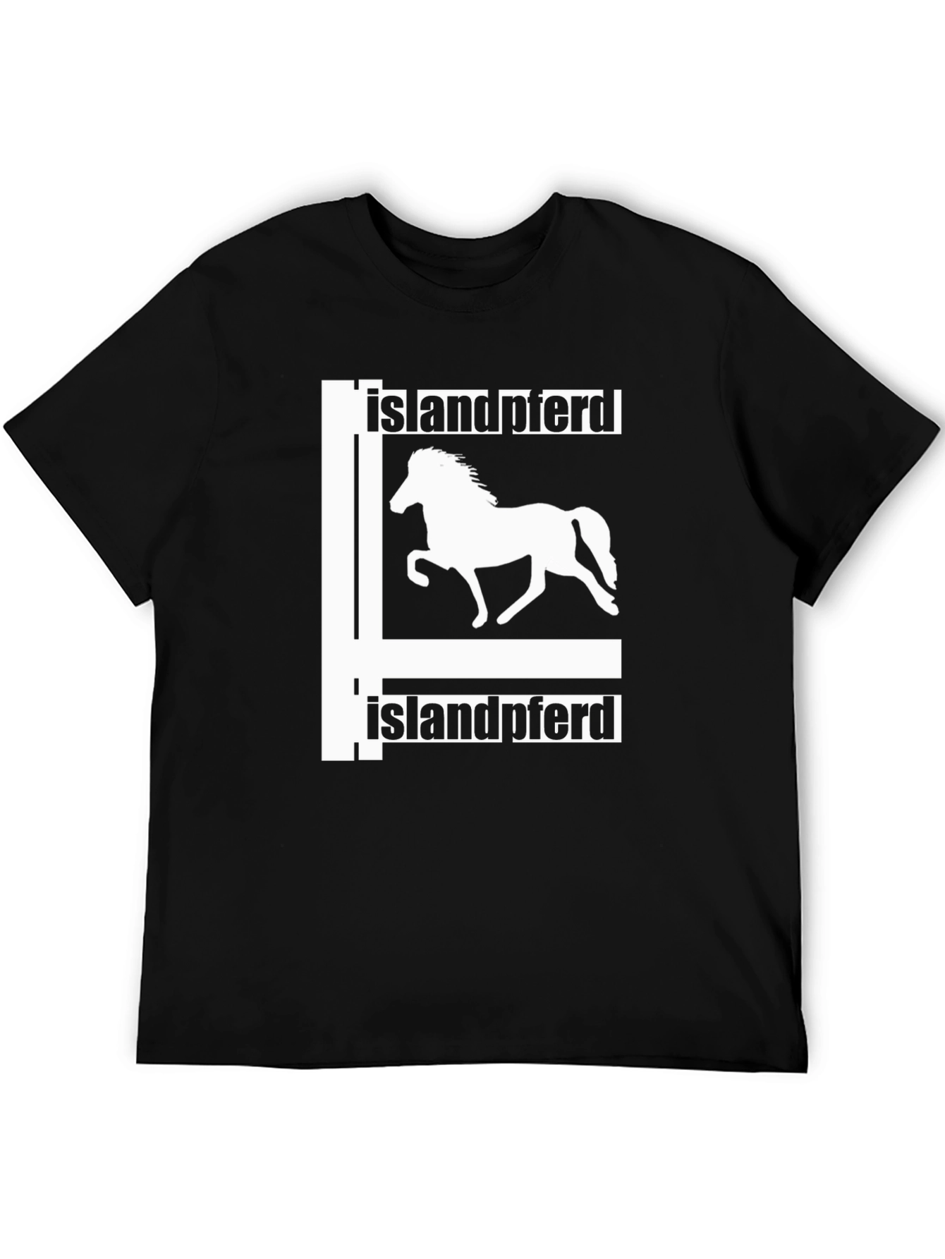 Islandpferd Horse T-Shirt - Black Graphic Tee - 5