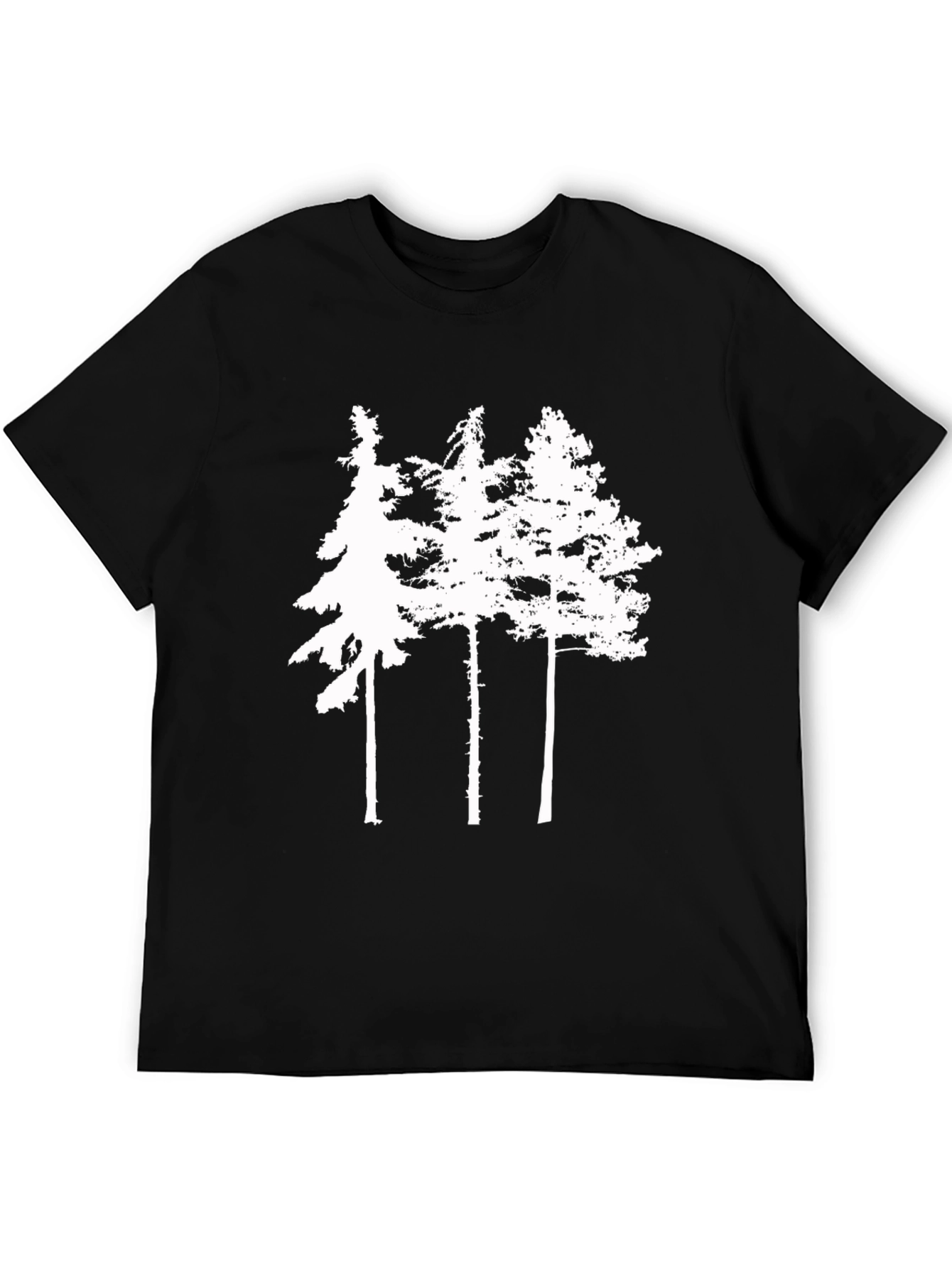 Black Nature Lover Black T-Shirt - Forest Design view 5