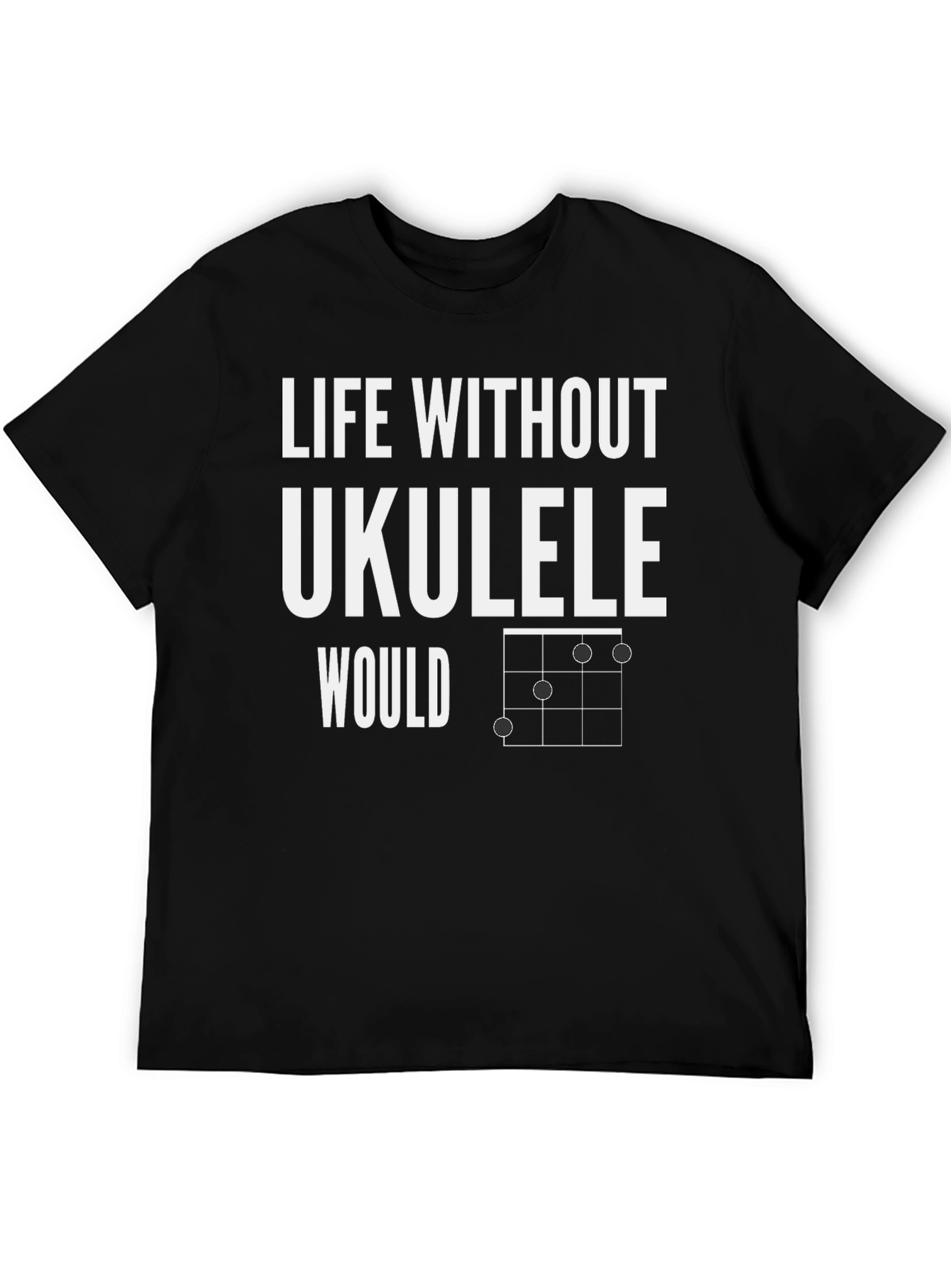 Black Life Without Ukulele T-Shirt view 5