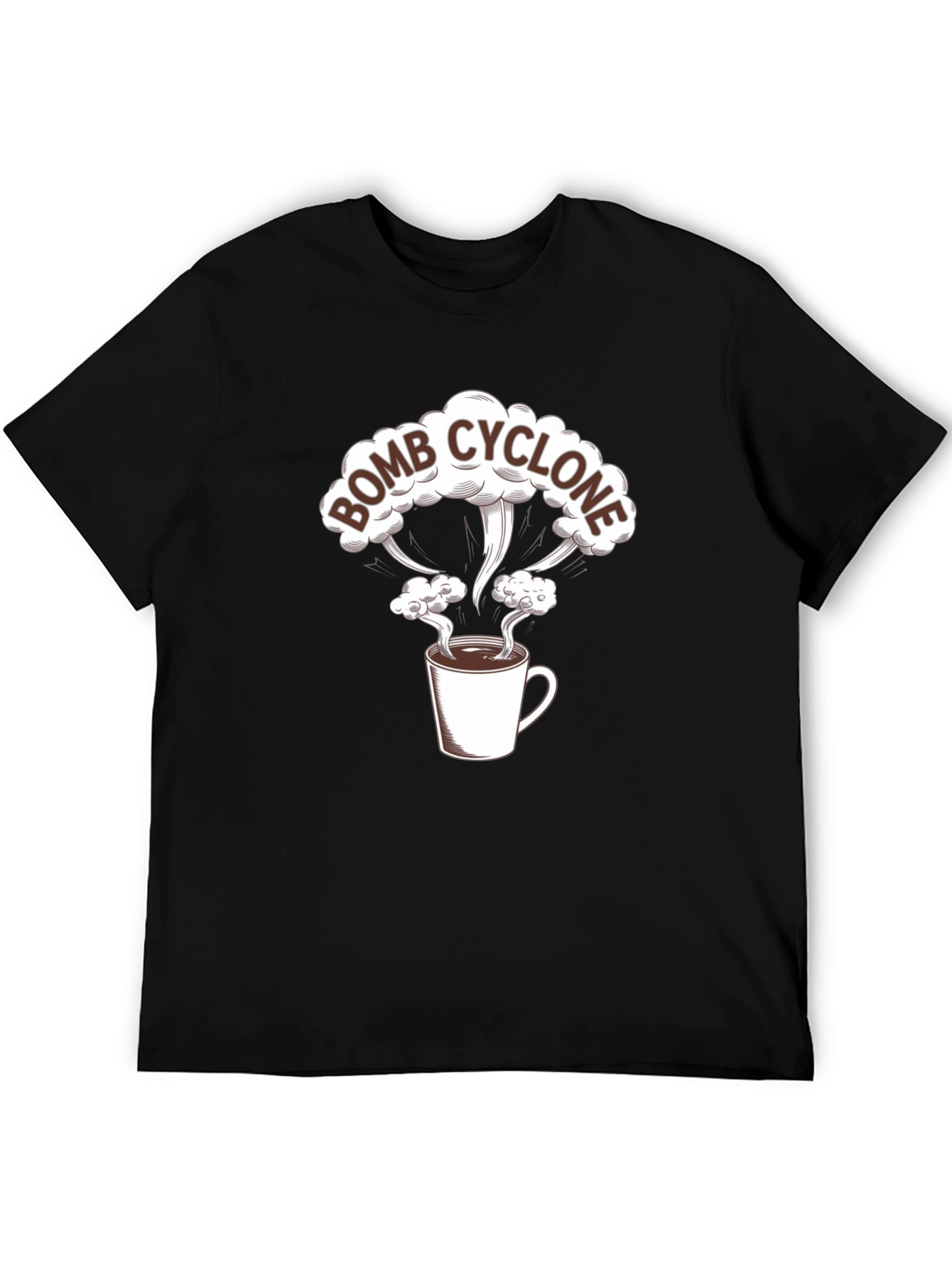 Black Bomb Cyclone Coffee Graphic T-Shirt view 5